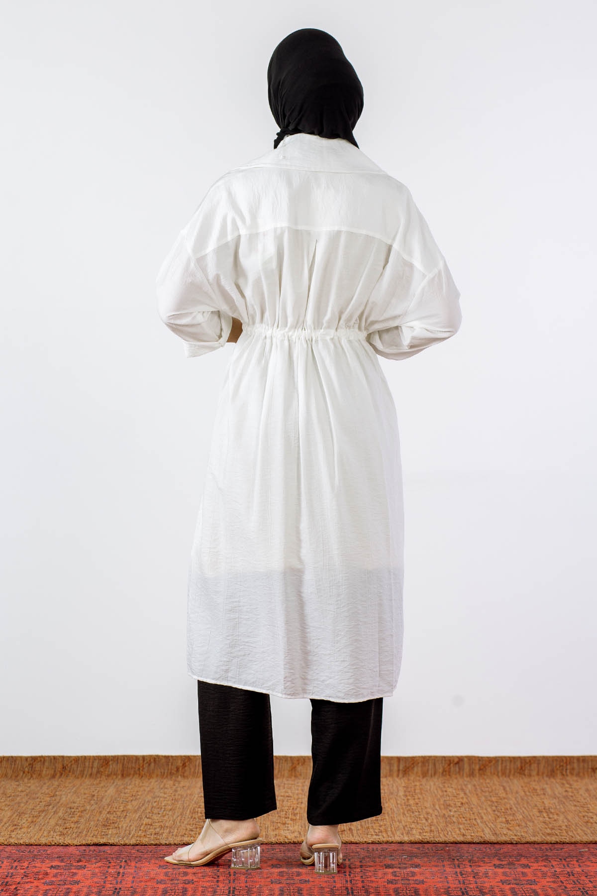 32510 Ceket Yaka Kap Tek - Ekru - 4