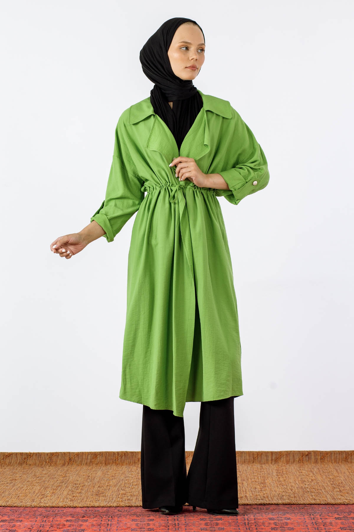 32510 Ceket Yaka Kap Tek - Nefrit - 1