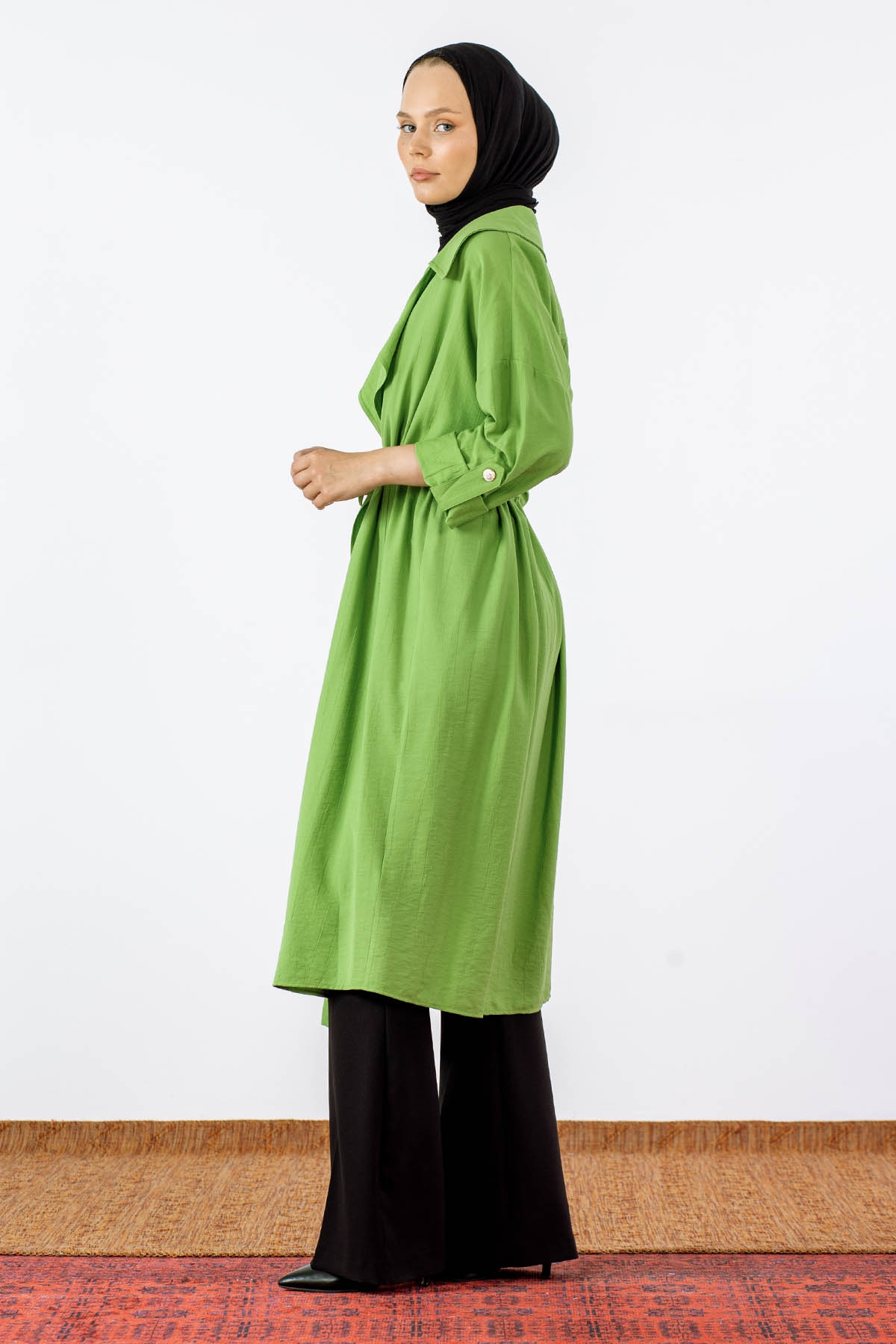 32510 Ceket Yaka Kap Tek - Nefrit - 3