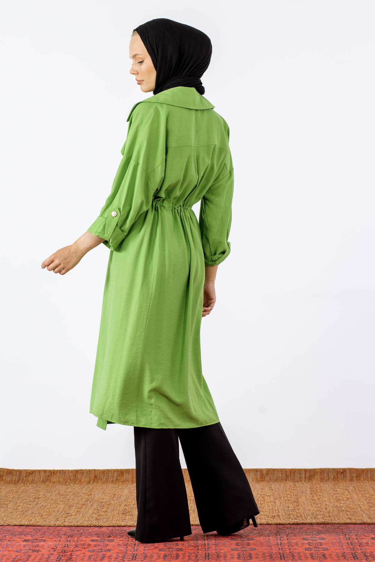 32510 Ceket Yaka Kap Tek - Nefrit - 5