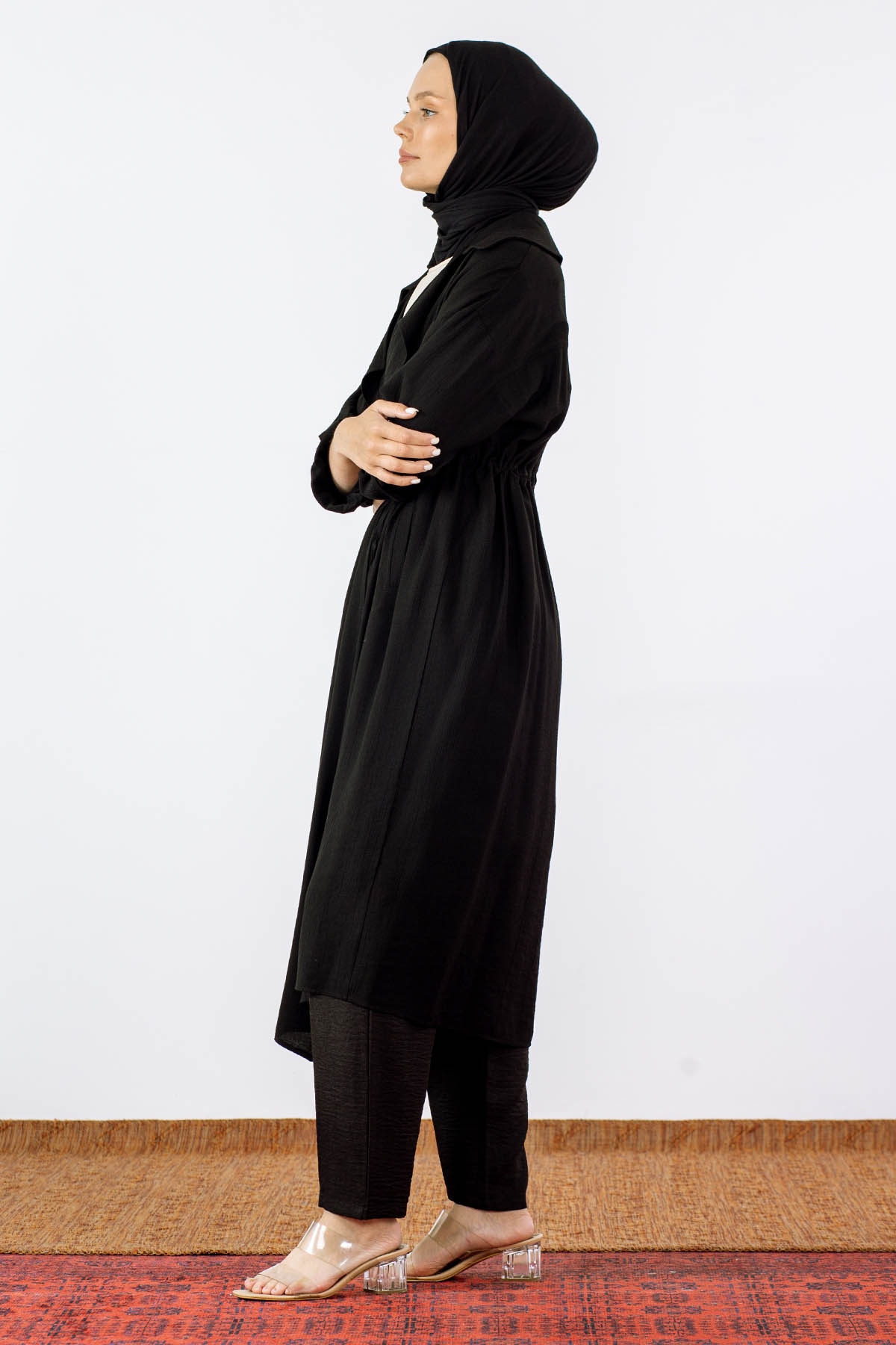 32510 Ceket Yaka Kap Tek - Siyah - 2