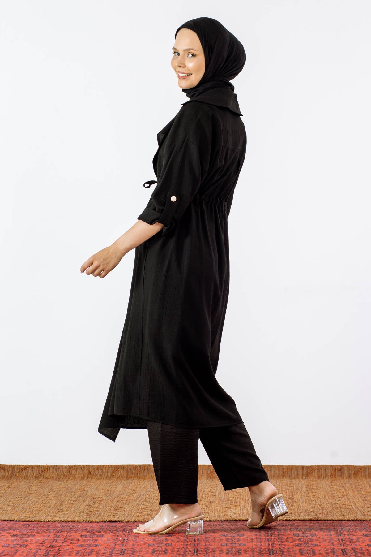 32510 Ceket Yaka Kap Tek - Siyah - 5