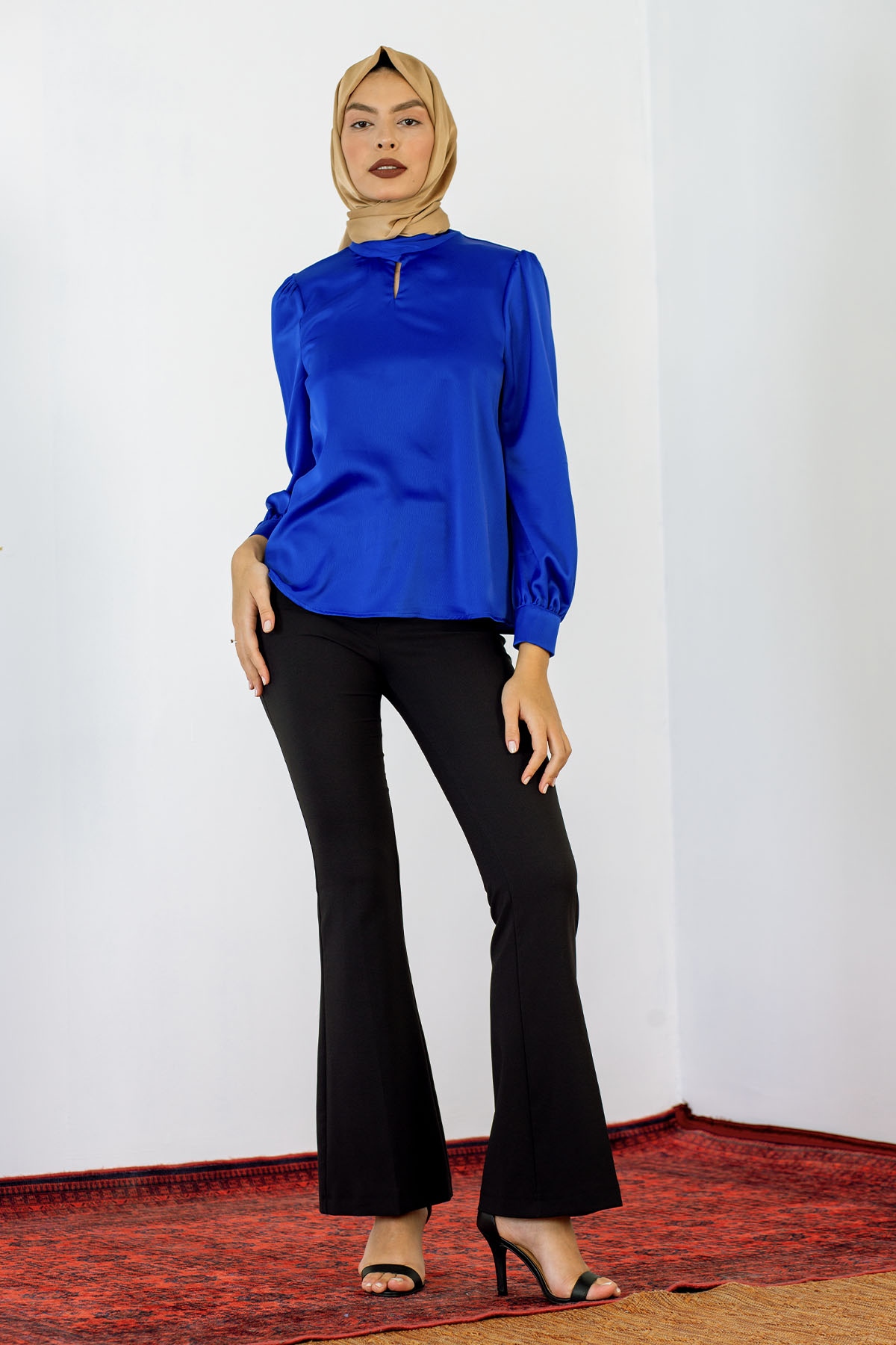 32530 Flarli Bluz S-xl - Sax - 1