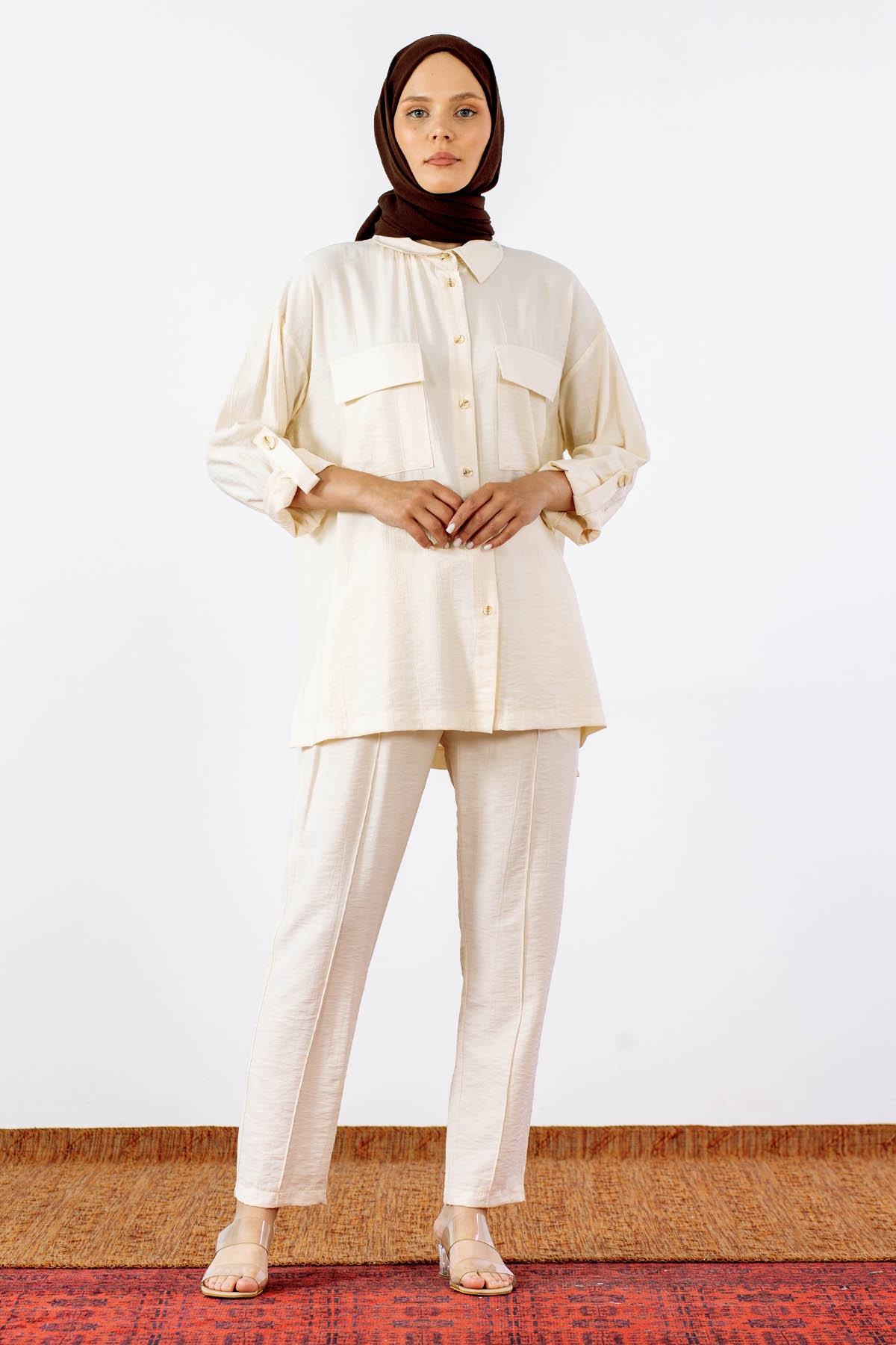 32535 Gömlek Takim S-m-l - Bej - 1