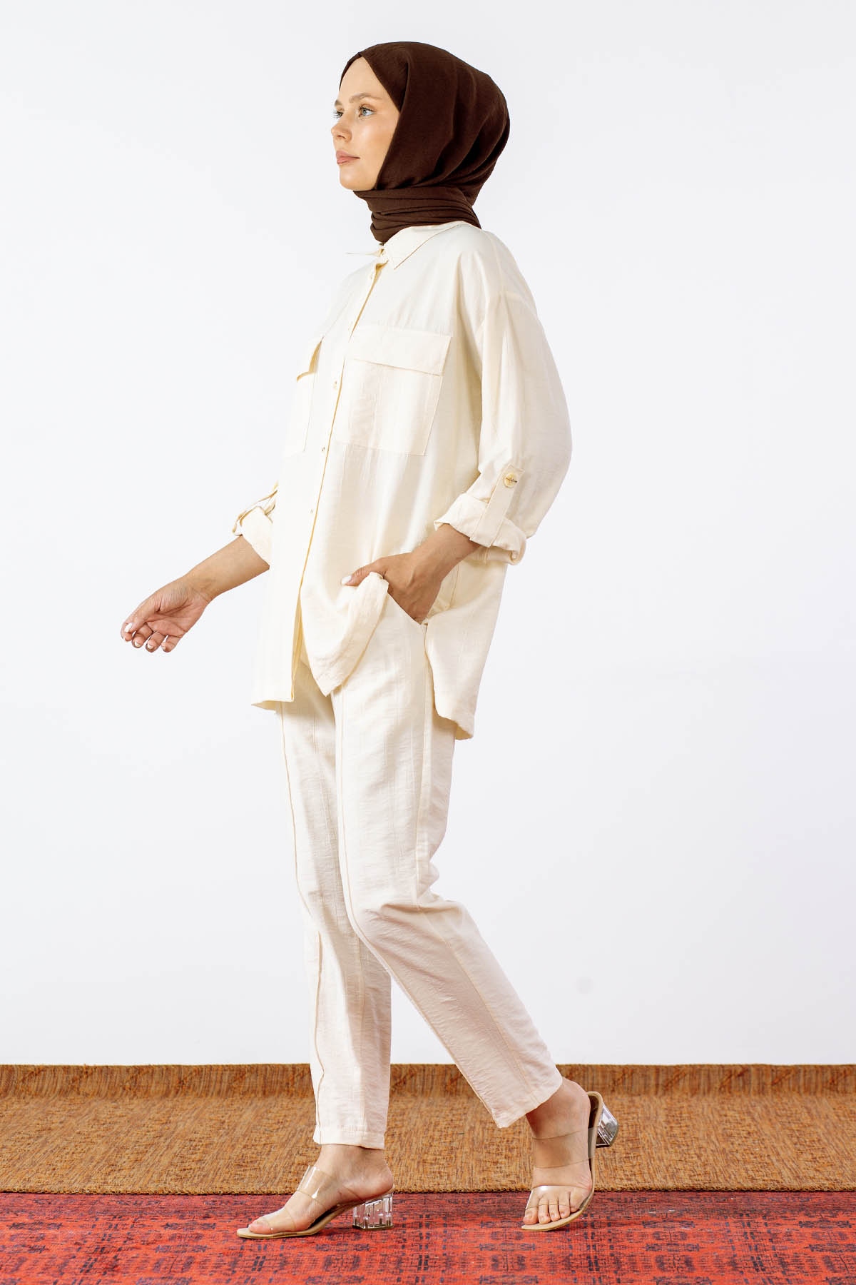 32535 Gömlek Takim S-m-l - Bej - 2