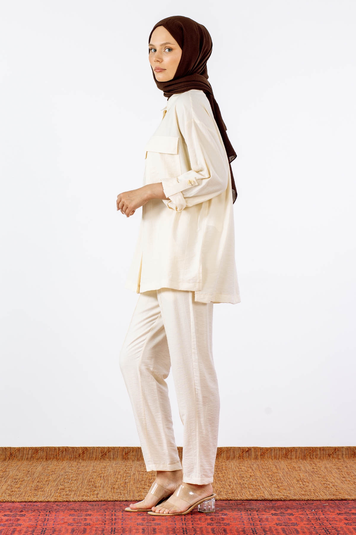 32535 Gömlek Takim S-m-l - Bej - 3