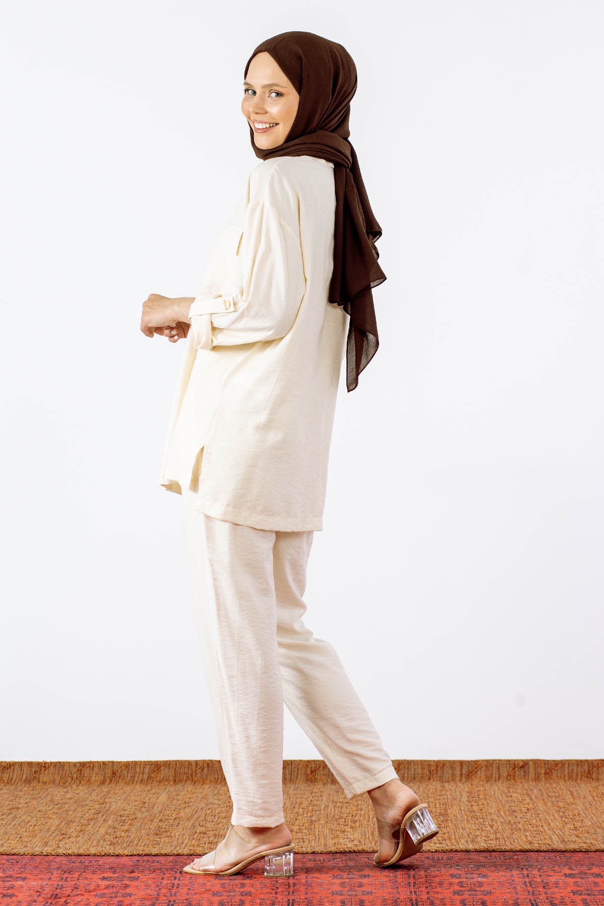 32535 Gömlek Takim S-m-l - Bej - 5