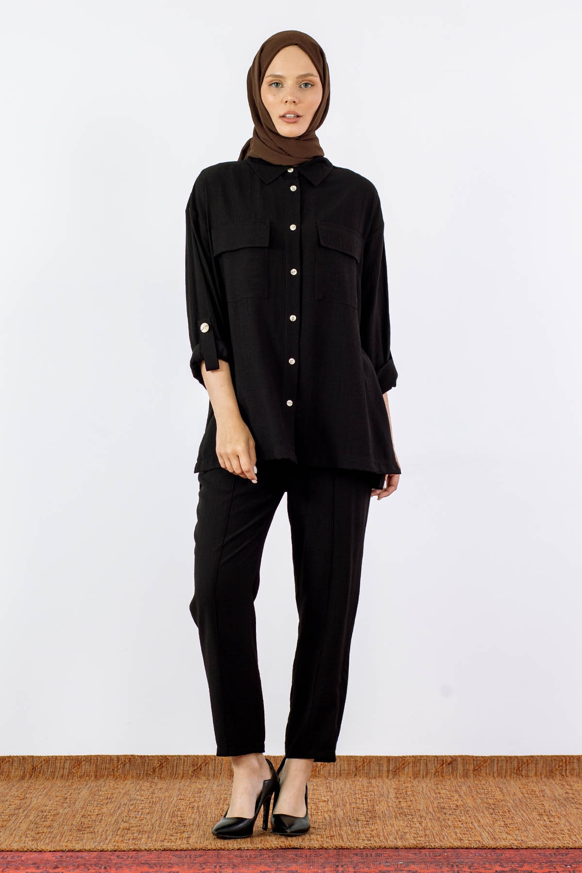 32535 Gömlek Takim S-m-l - Siyah - 2