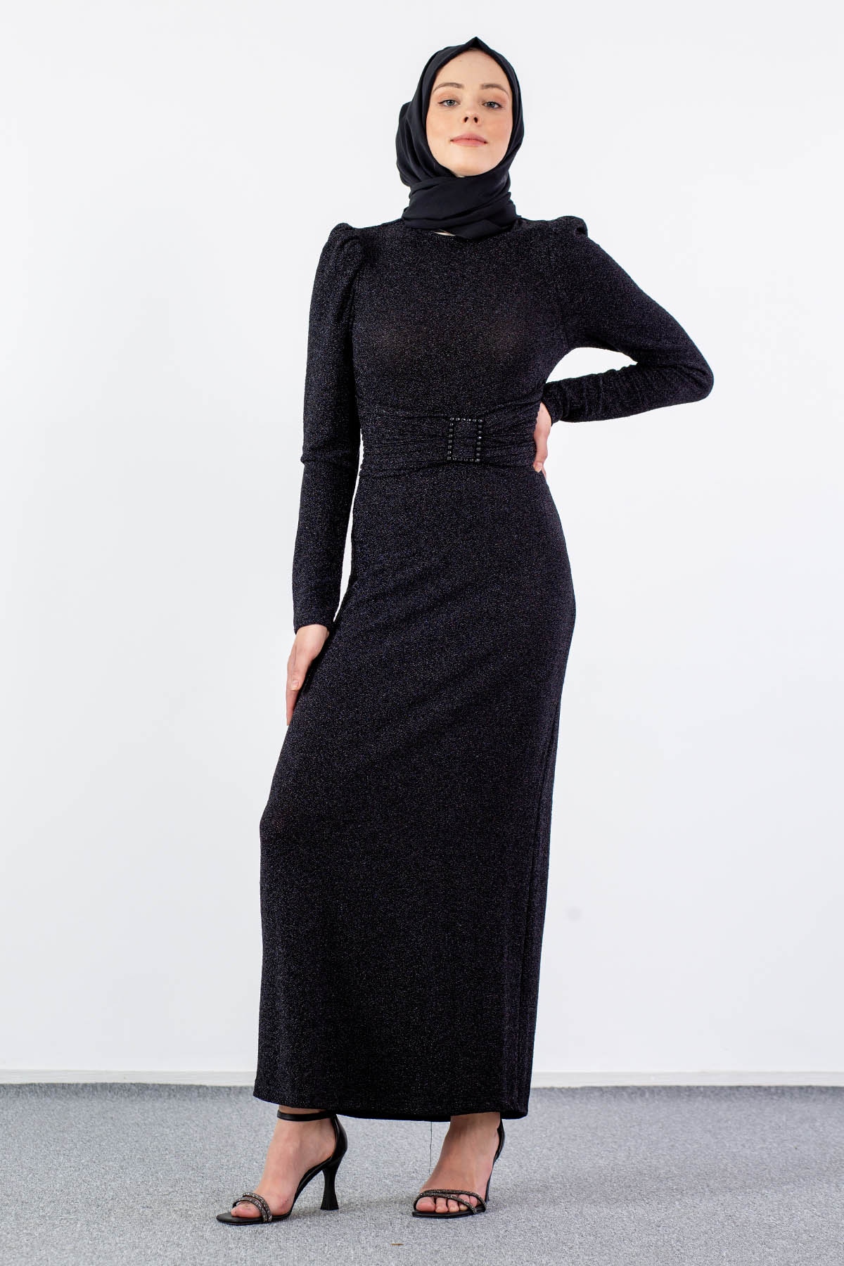 32762 şik Elbise S-m-l - Siyah_sim - 2