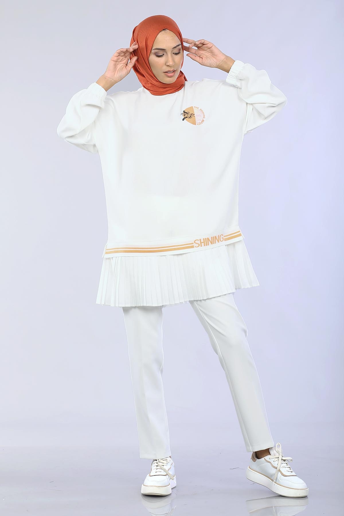 3312 Pantolon 38-48 - Ekru - 3