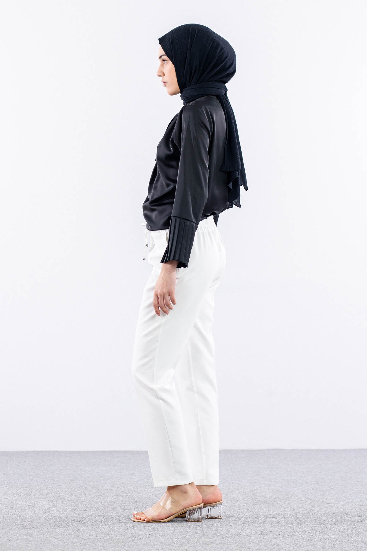 3312 Pantolon 38-48 - Ekru  - - 2