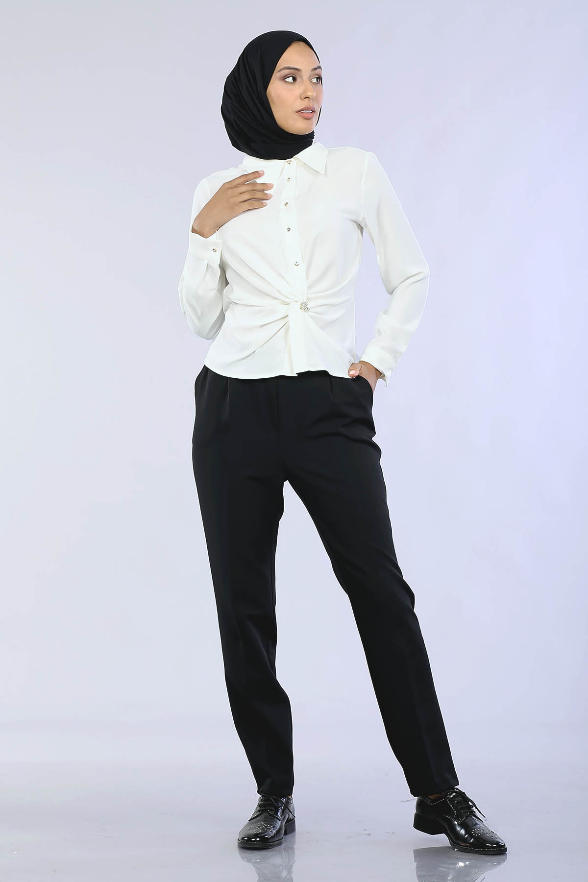 3312 Pantolon 38-48 - Siyah - 1