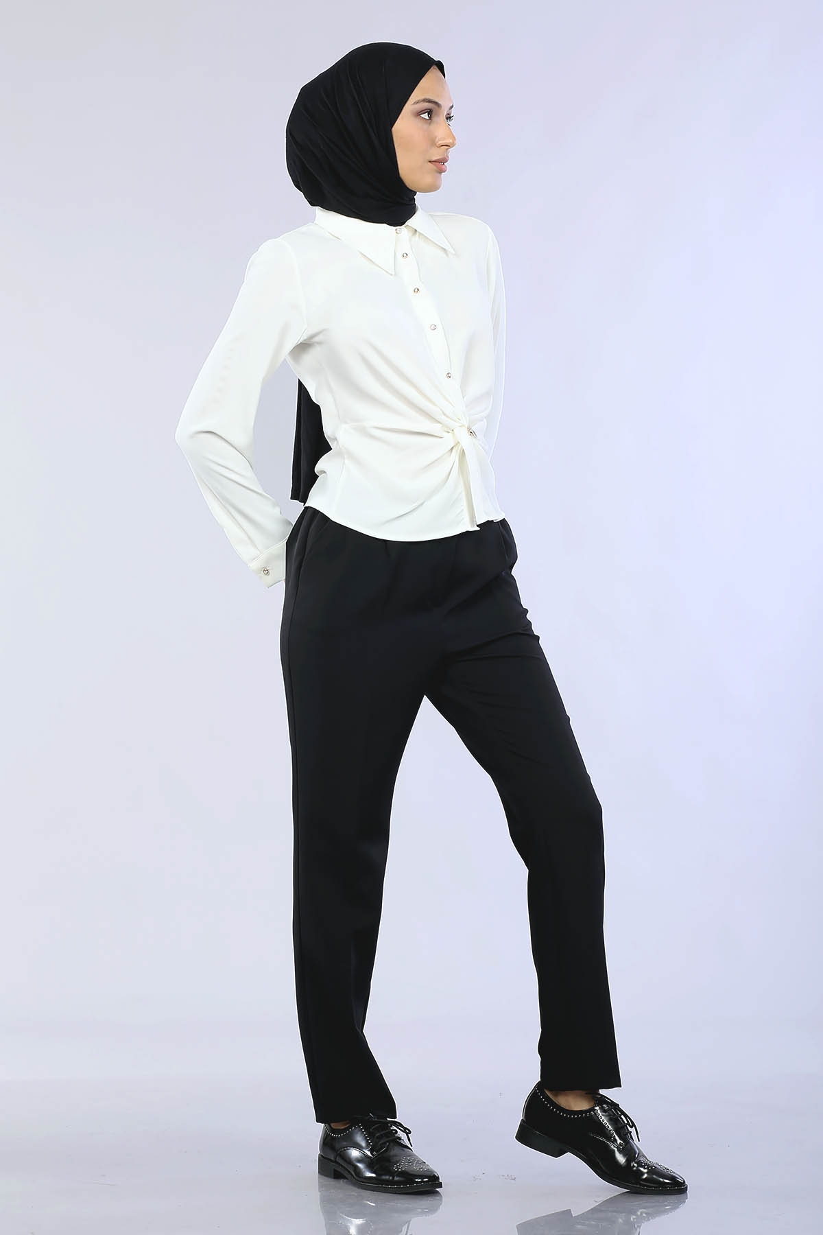 3312 Pantolon 38-48 - Siyah - 4