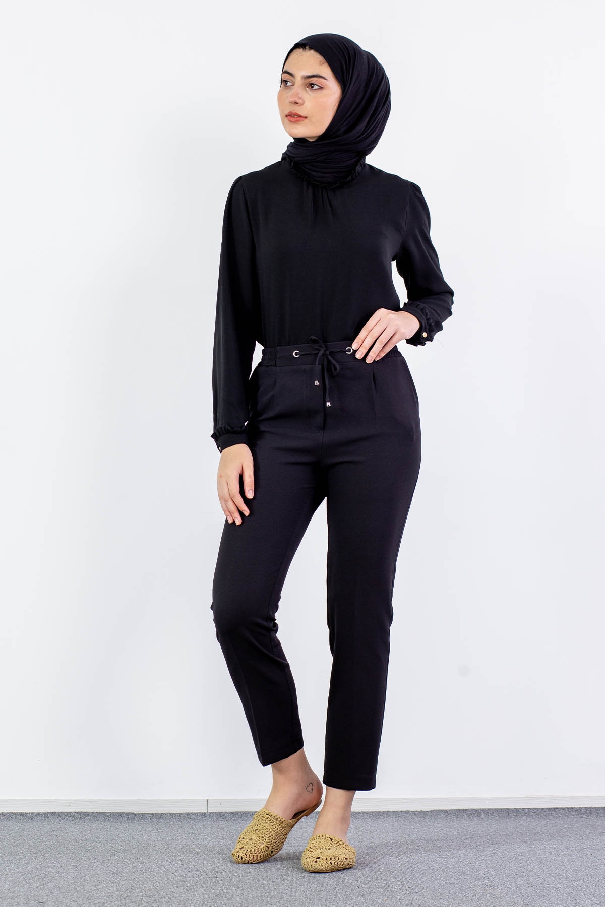 3312 Pantolon 38-48 - Siyah -- - 1