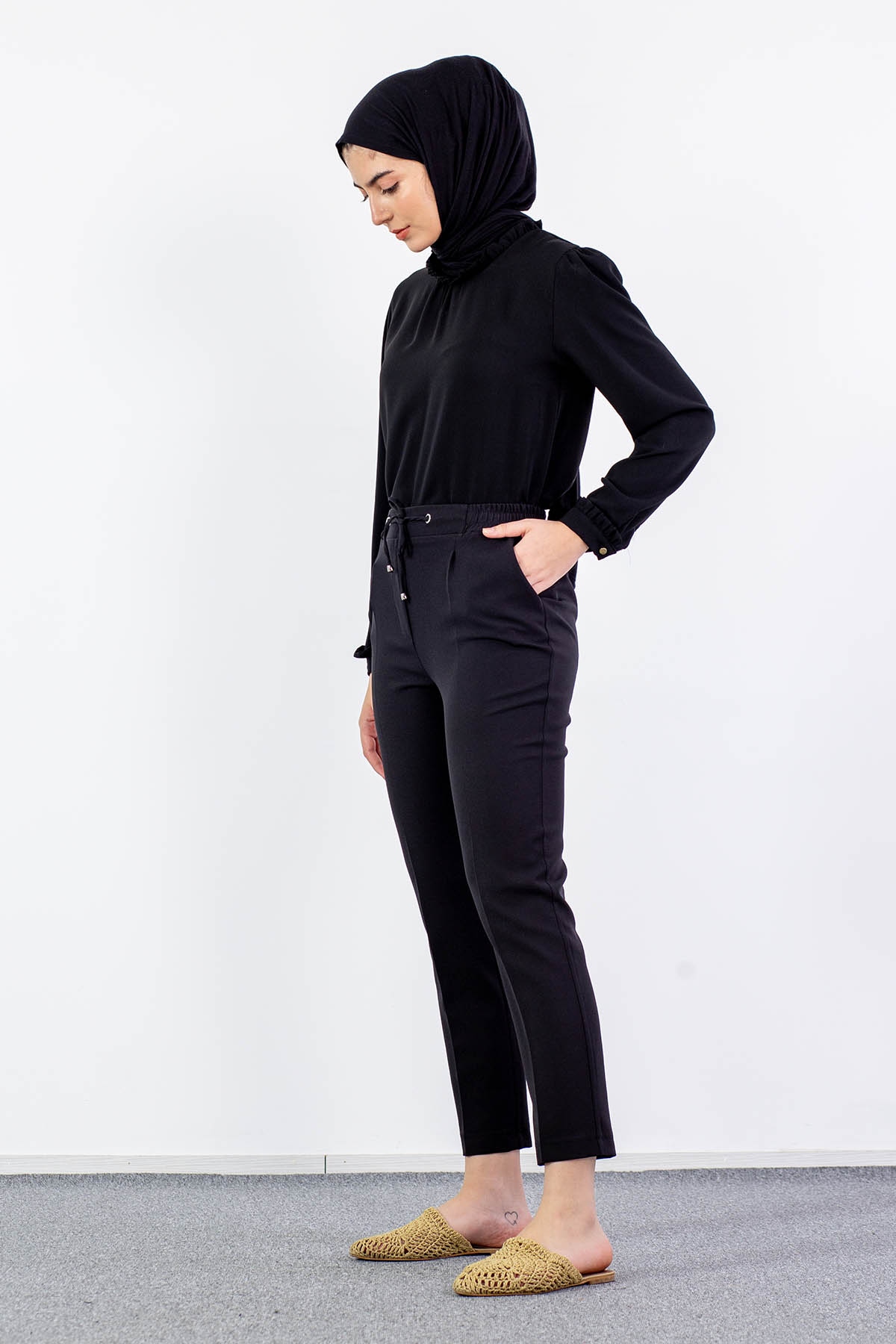 3312 Pantolon 38-48 - Siyah -- - 2