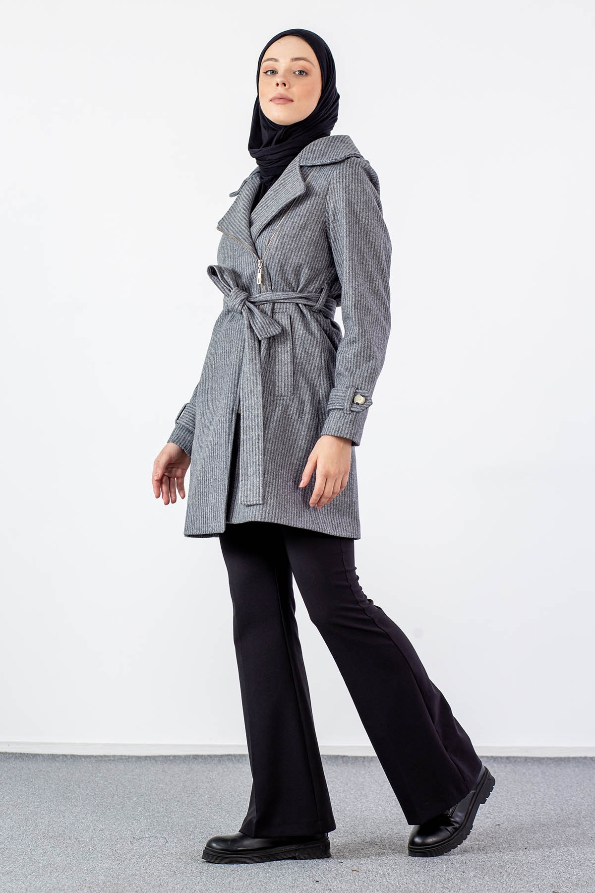 33143 çizgili Kap S-m-l-xl - Gri - 3