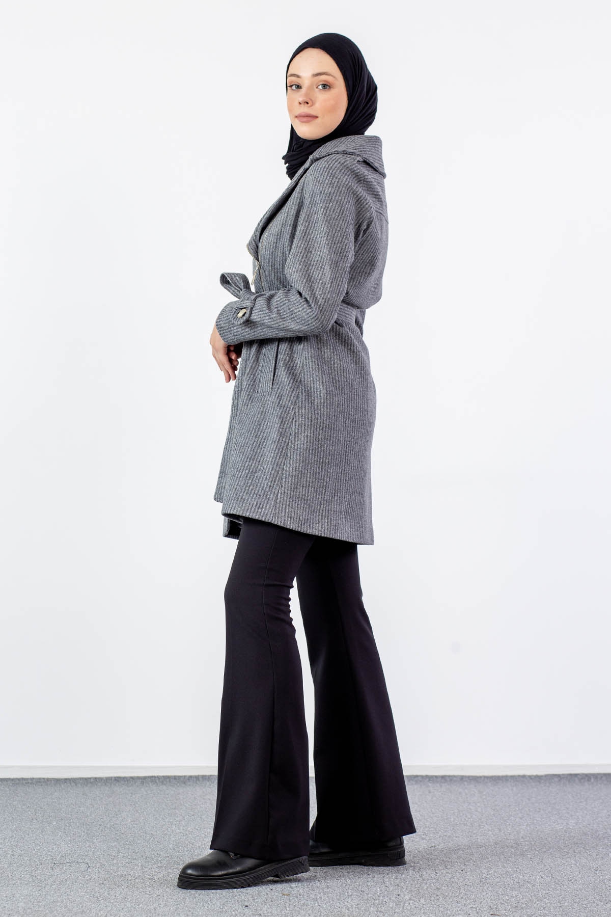 33143 çizgili Kap S-m-l-xl - Gri - 5