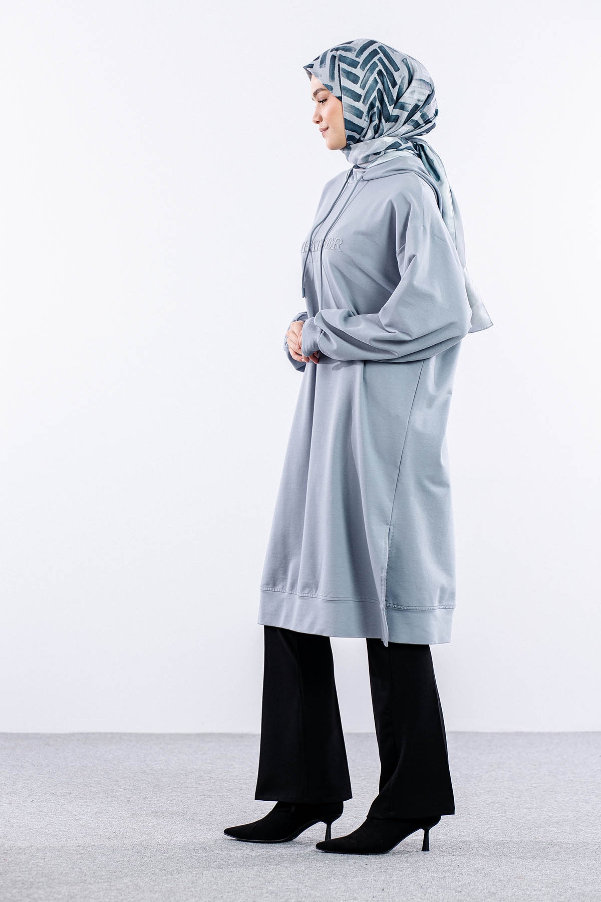 33201 Kapş Tunik Tek - A_gri - 3