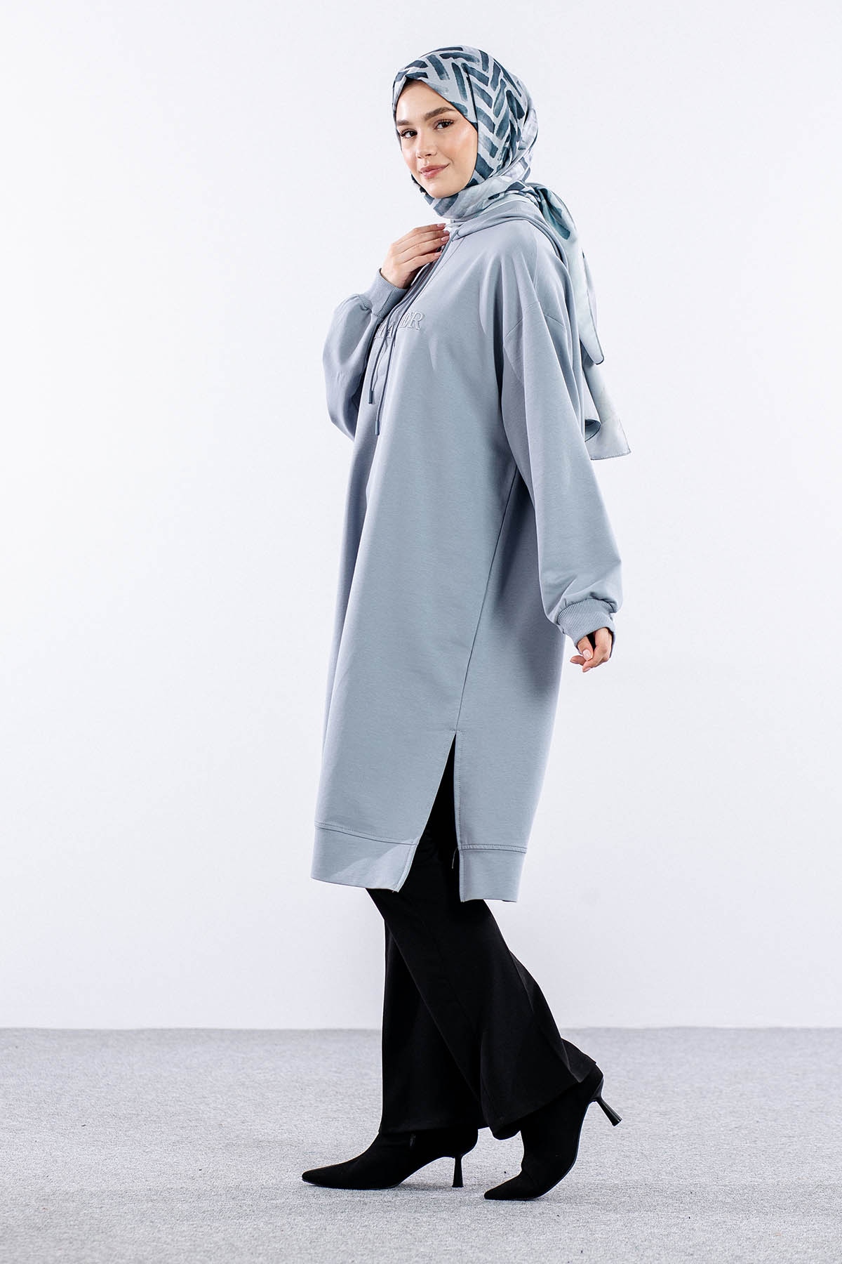 33201 Kapş Tunik Tek - A_gri - 4