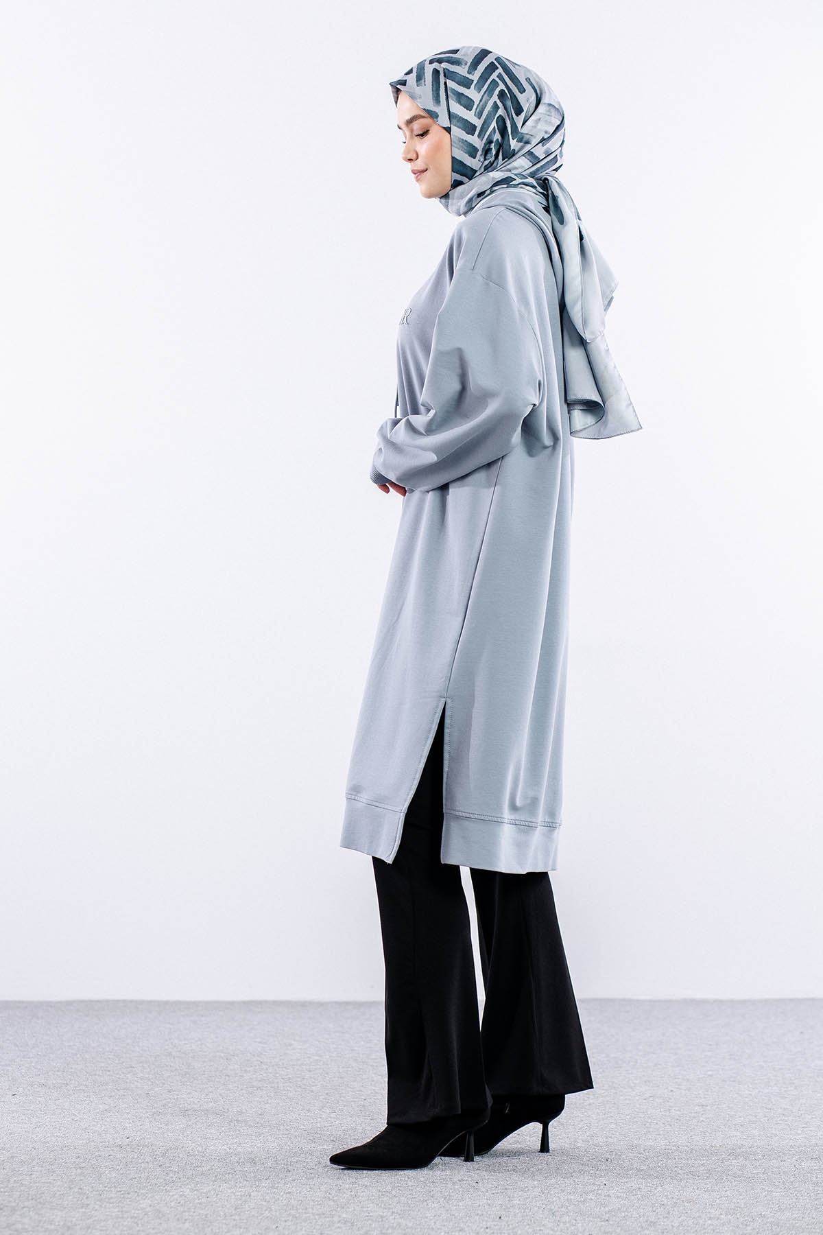 33201 Kapş Tunik Tek - A_gri - 5