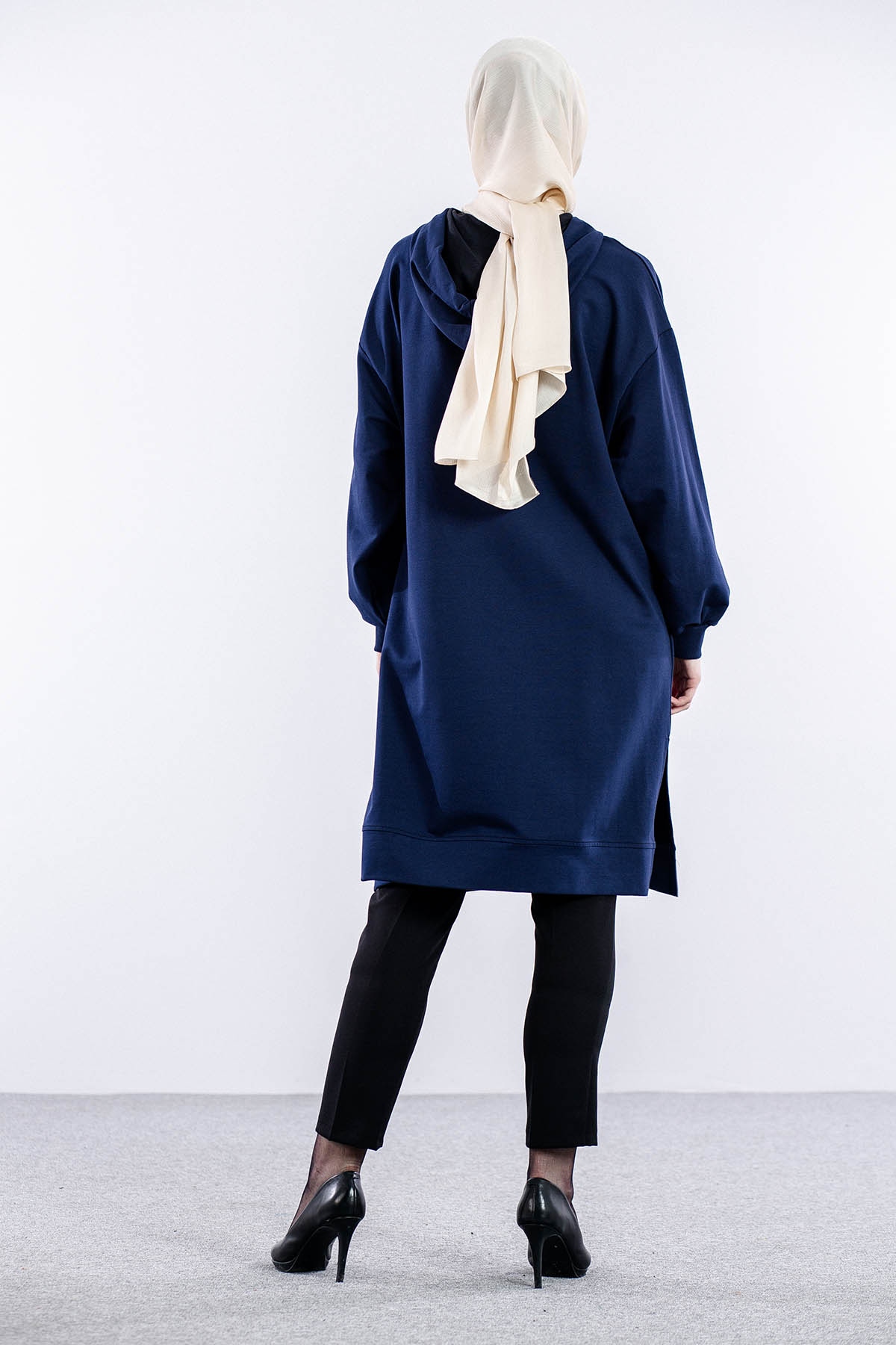 33201 Kapş Tunik Tek - Lacivert - 5