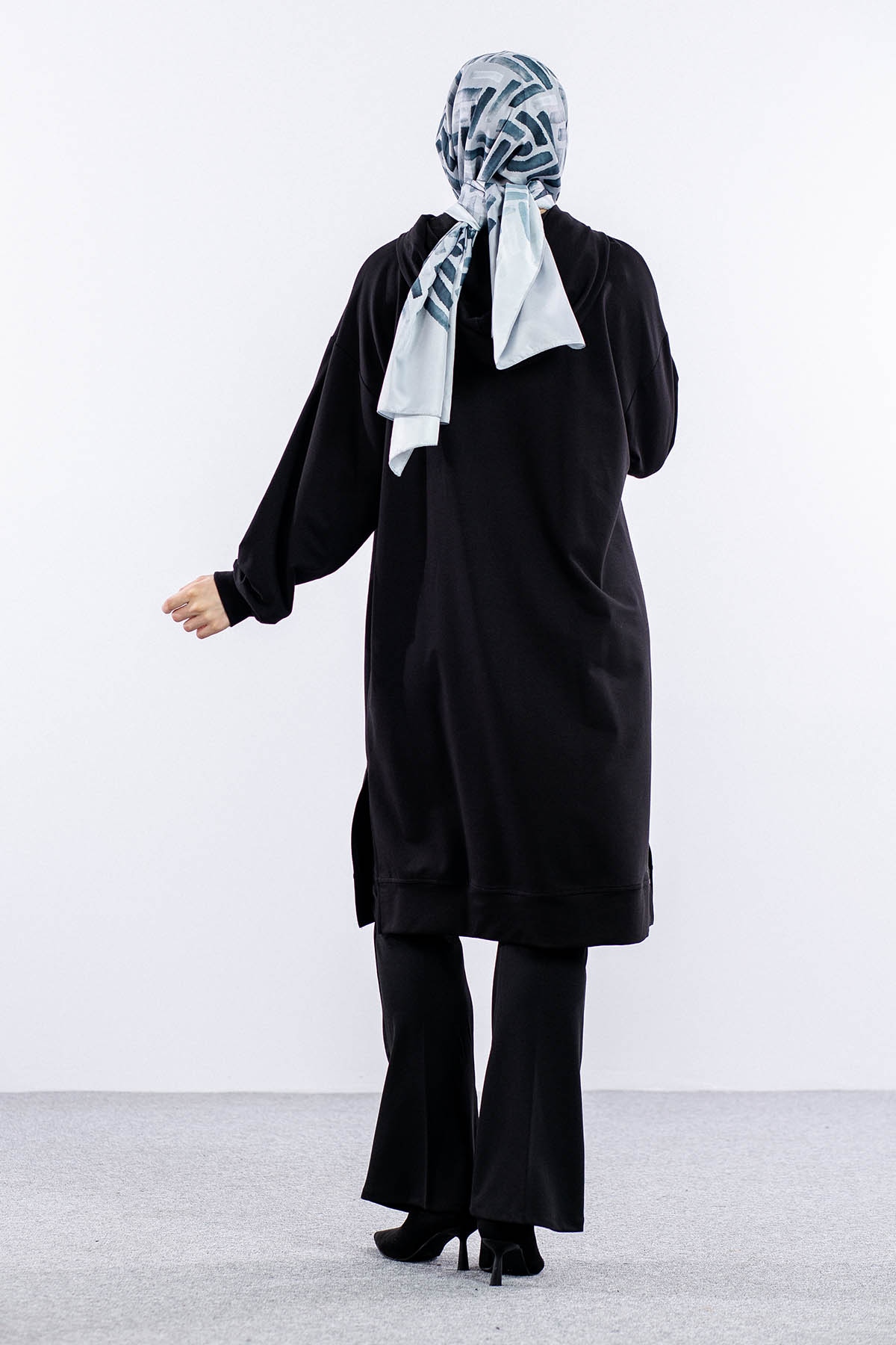 33201 Kapş Tunik Tek - Siyah - 4