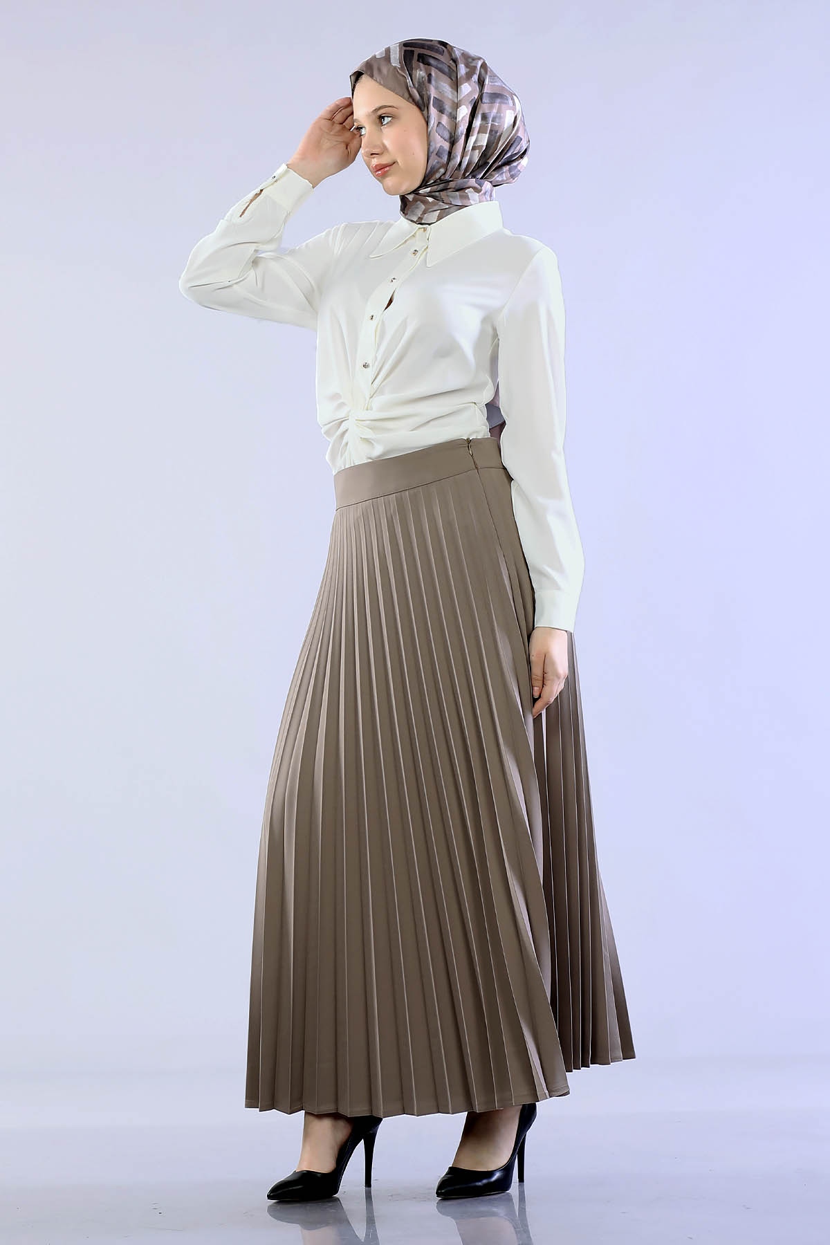 3322 Etek 38-48 Plise - Vizon - 2