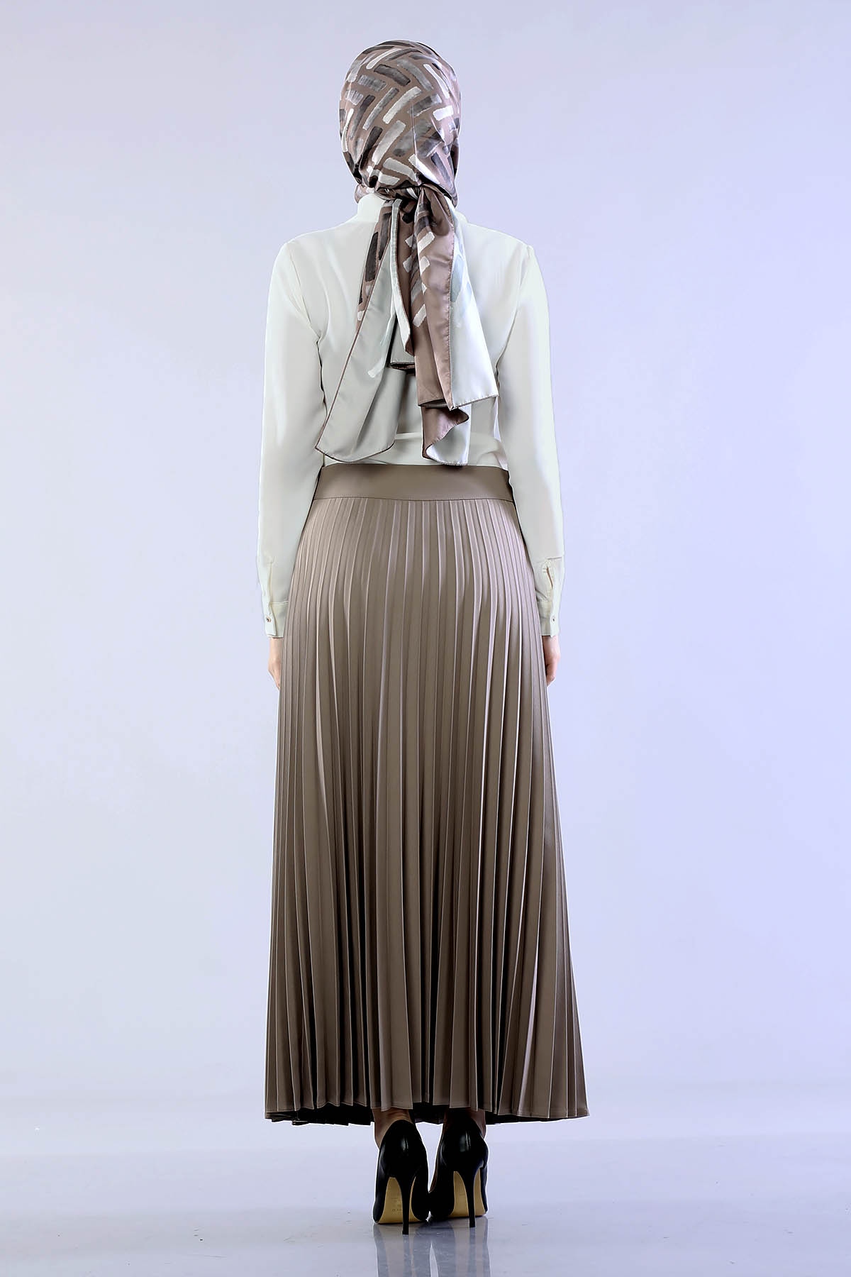 3322 Etek 38-48 Plise - Vizon - 3