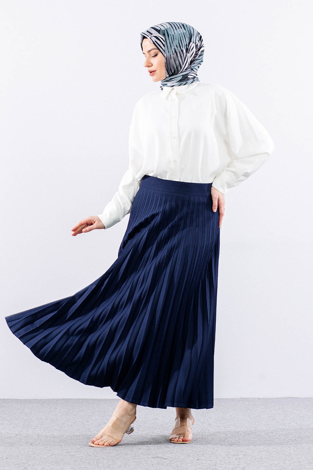 3322 Plise Etek 40-48 - Lacivert - 1