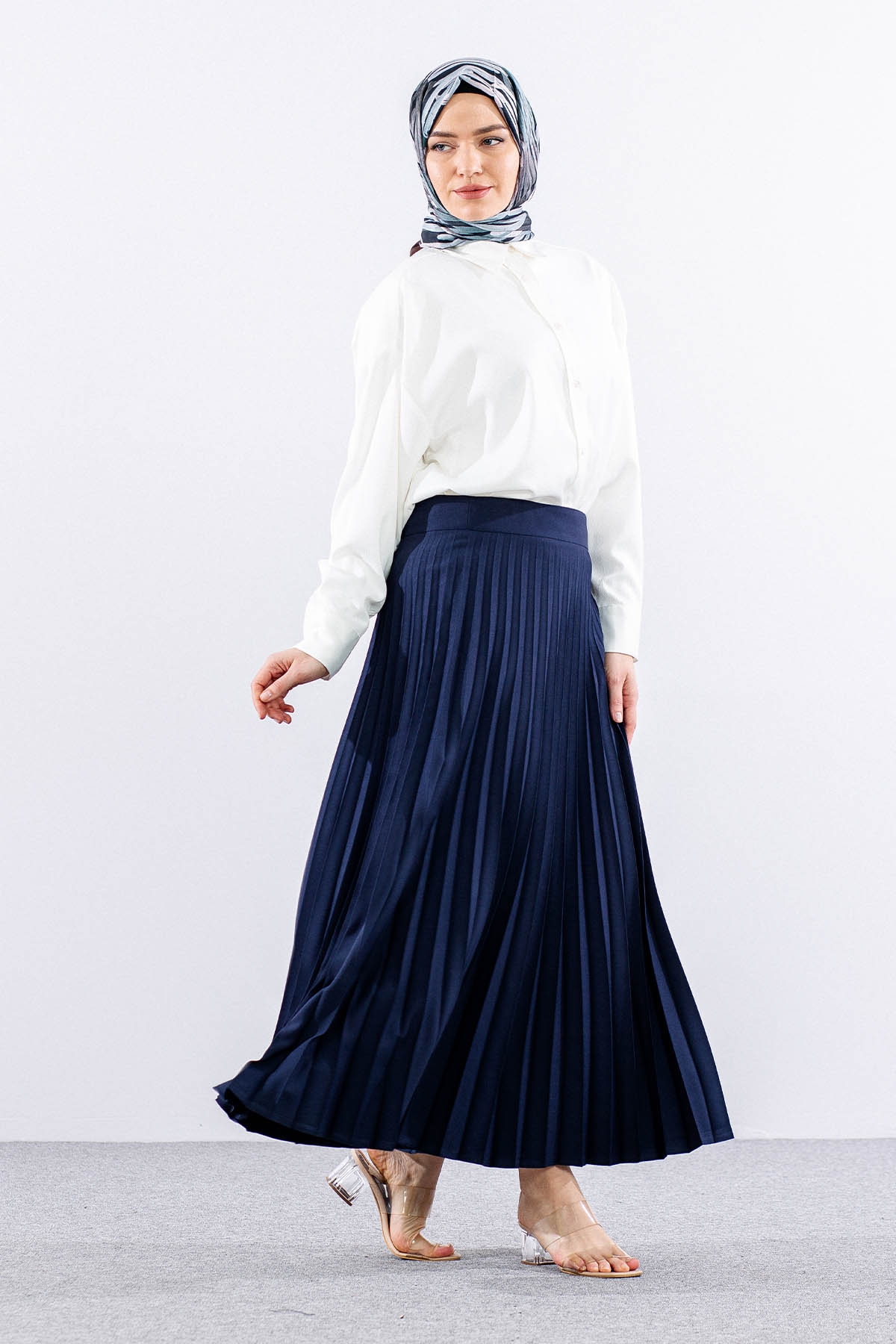 3322 Plise Etek 40-48 - Lacivert - 2