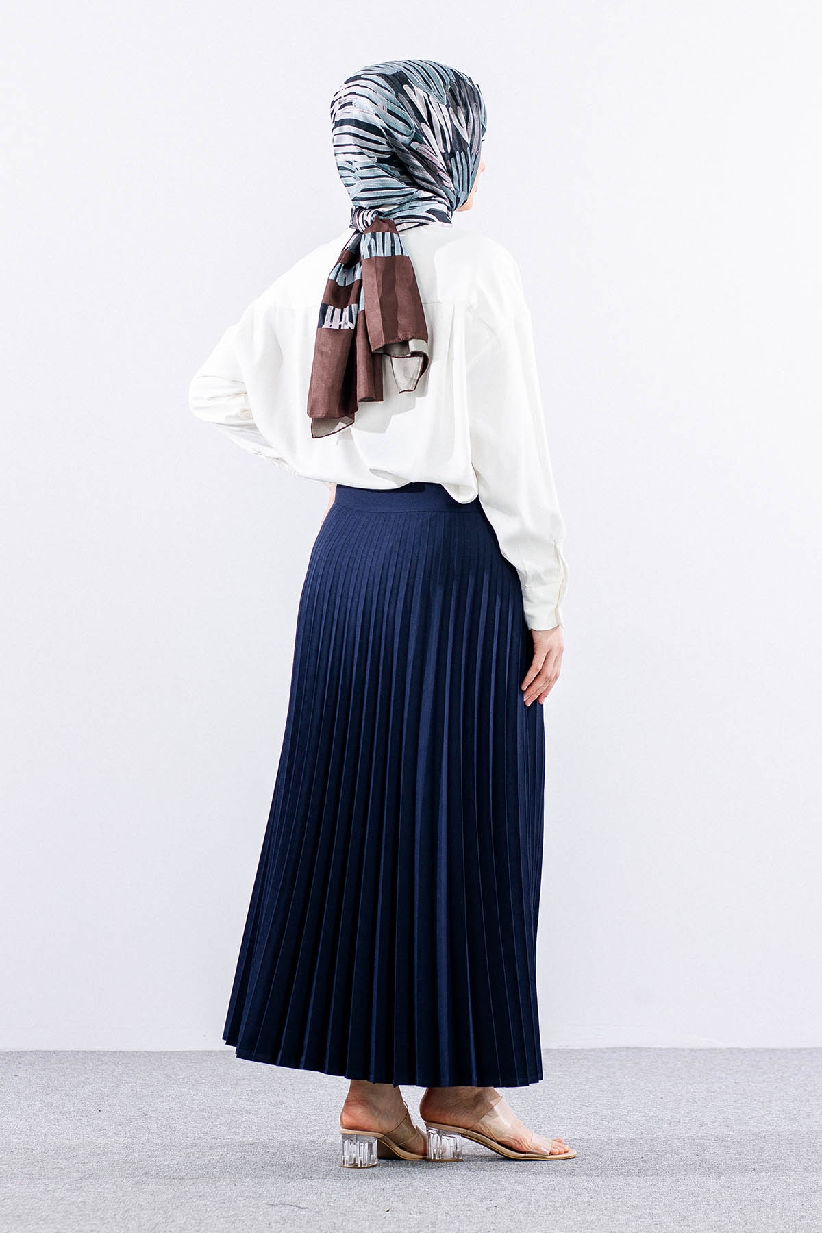 3322 Plise Etek 40-48 - Lacivert - 3