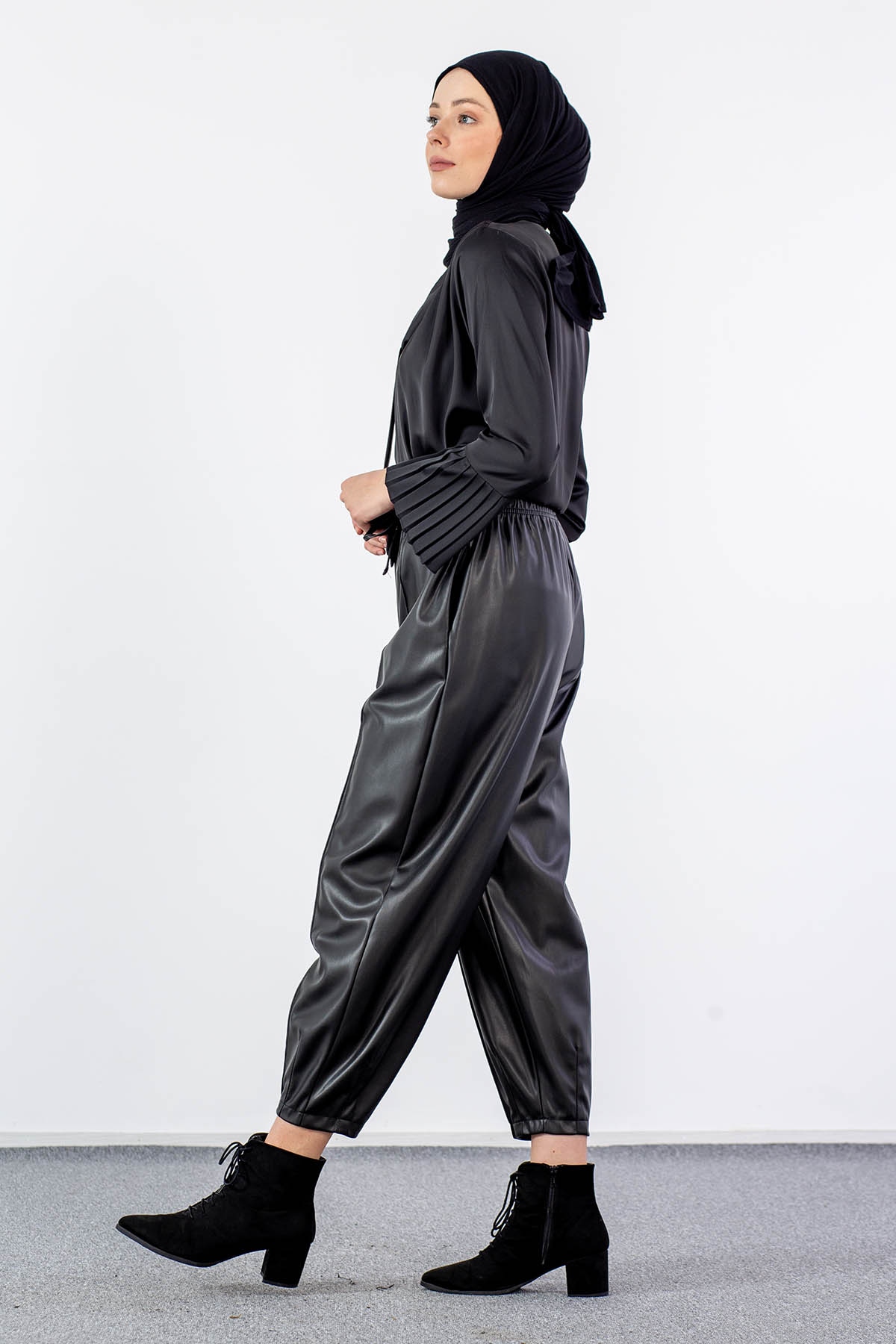 33313 Deri Pantolon S-m-l - Siyah - 2