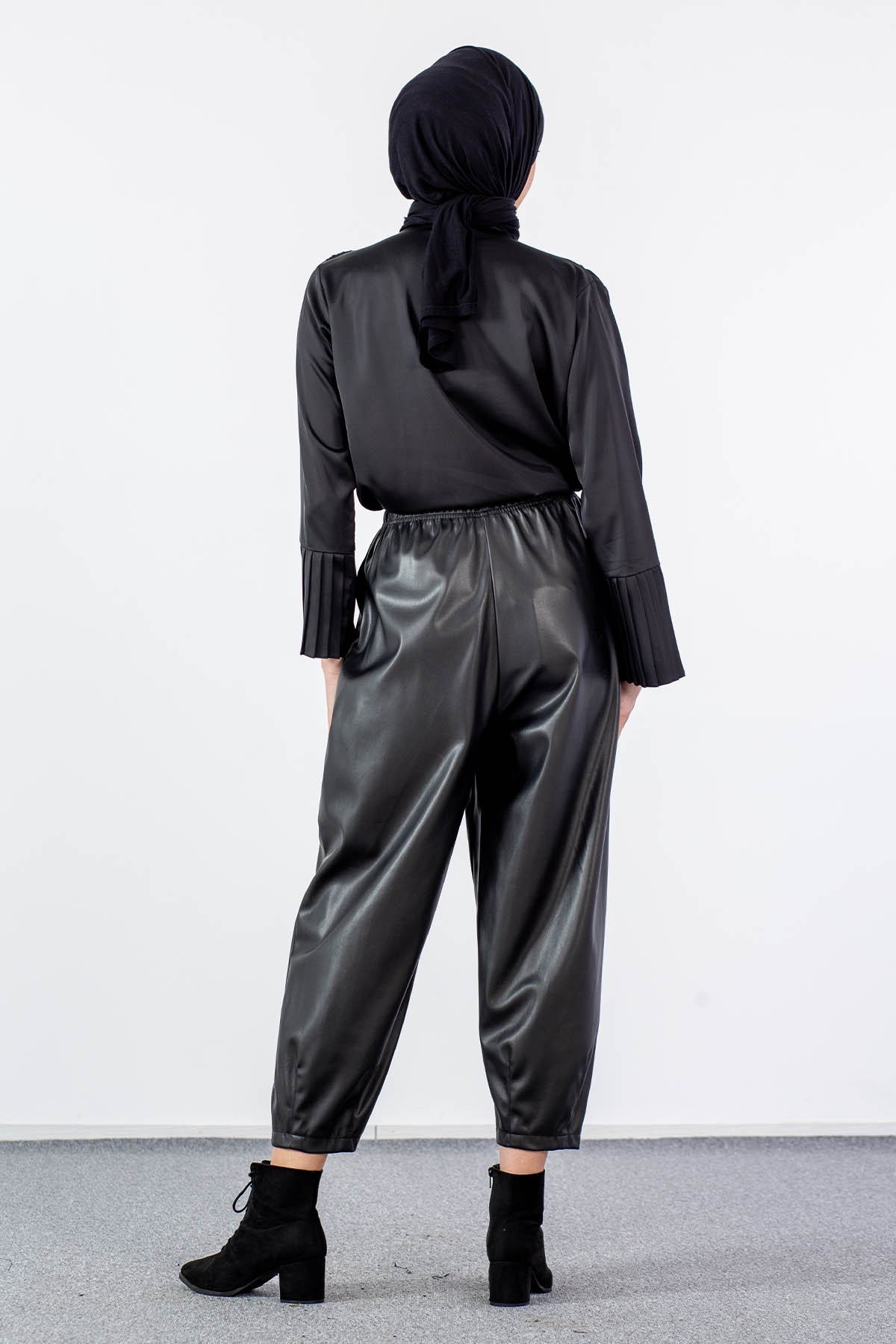 33313 Deri Pantolon S-m-l - Siyah - 3