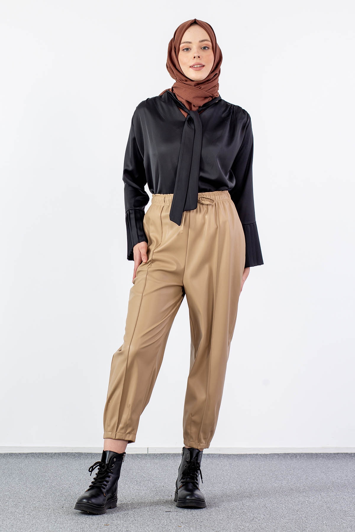 33313 Deri Pantolon S-m-l - Toprak - 1