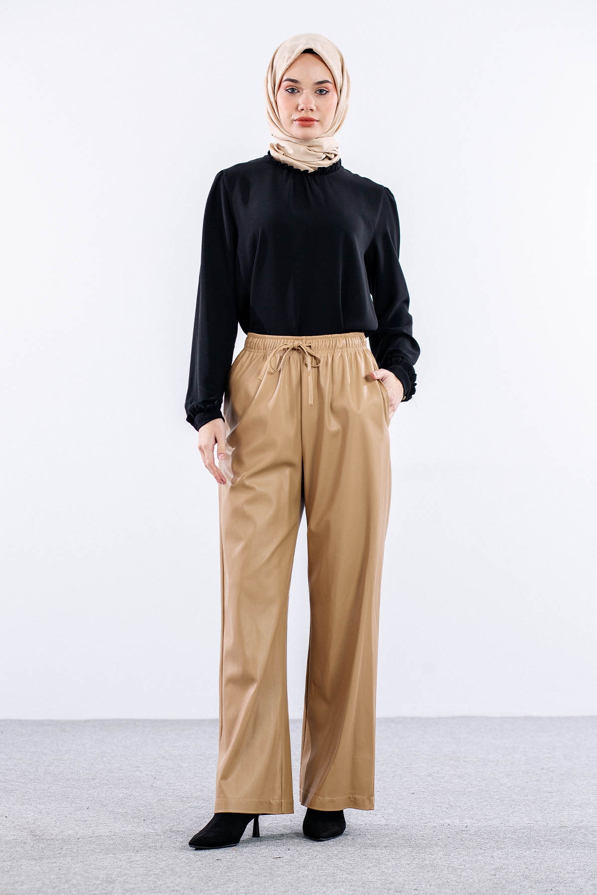 33323 Deri Pantolon S-m-l-xl - Toprak - 1