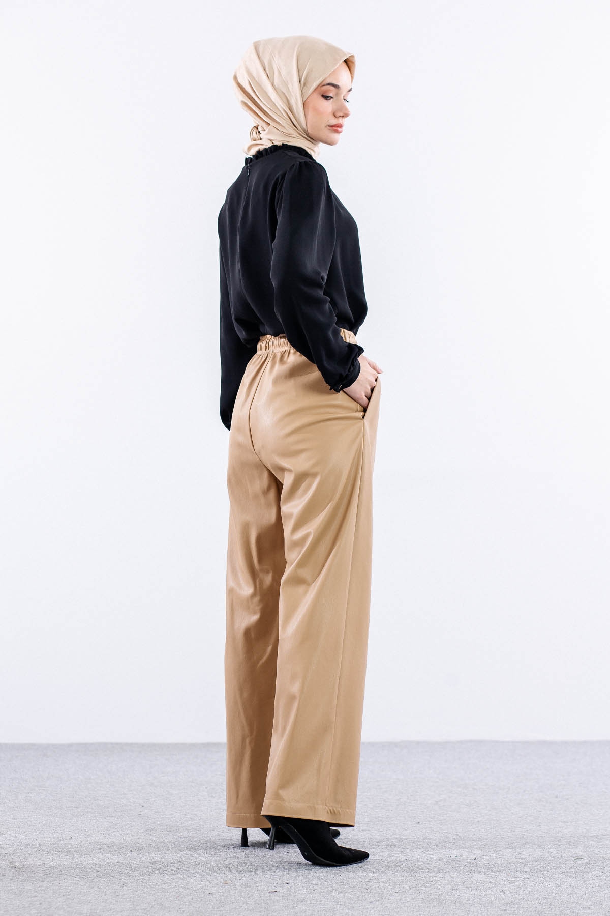 33323 Deri Pantolon S-m-l-xl - Toprak - 6