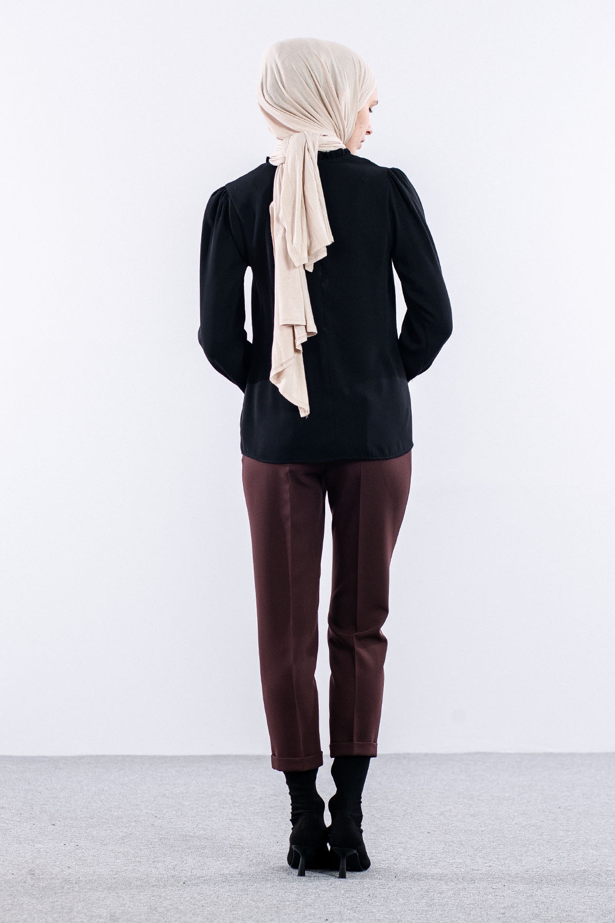 3335 Pantolon 38-48 Lstk - Kahve - 5