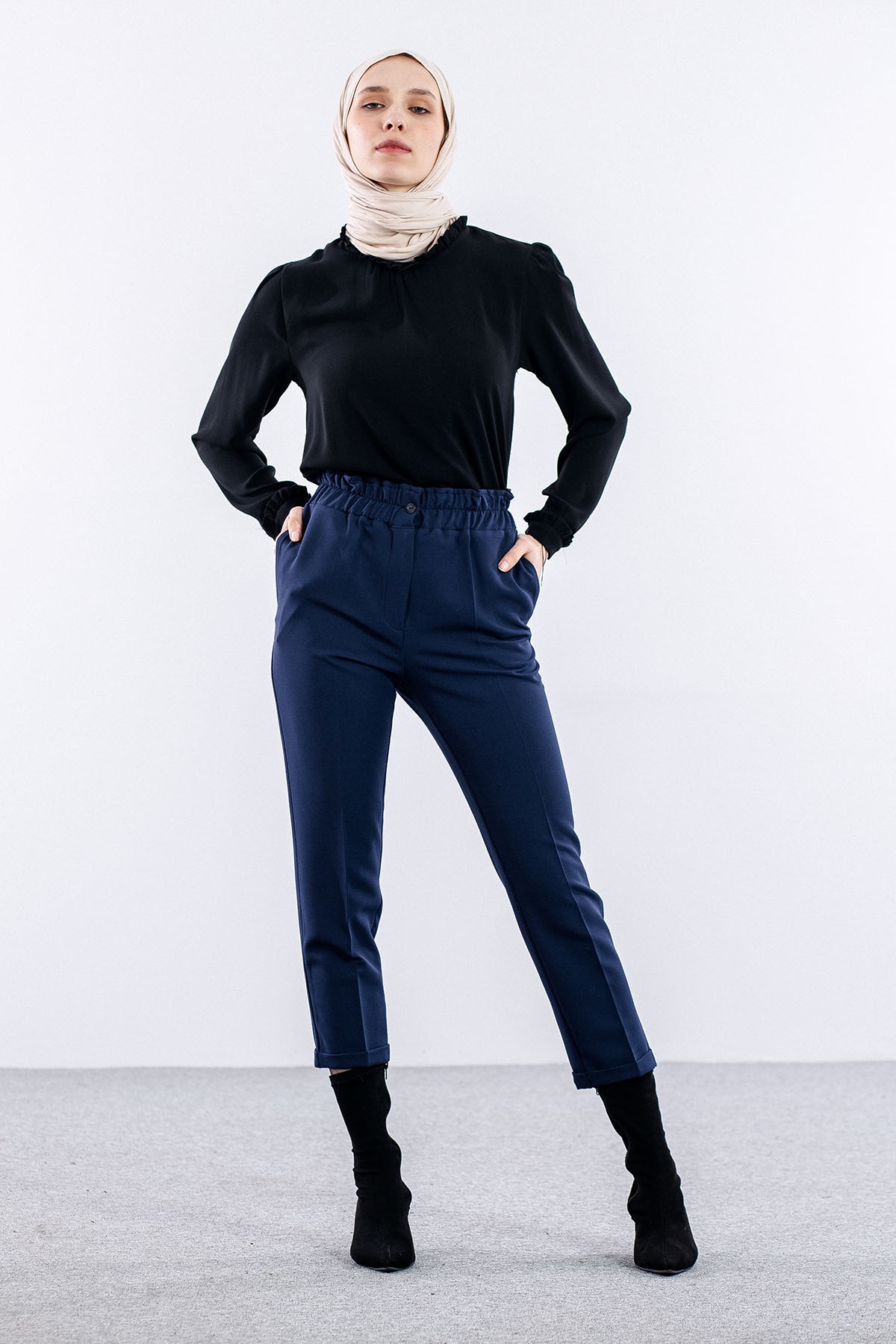 3335 Pantolon 38-48 Lstk - Lacivert - 1