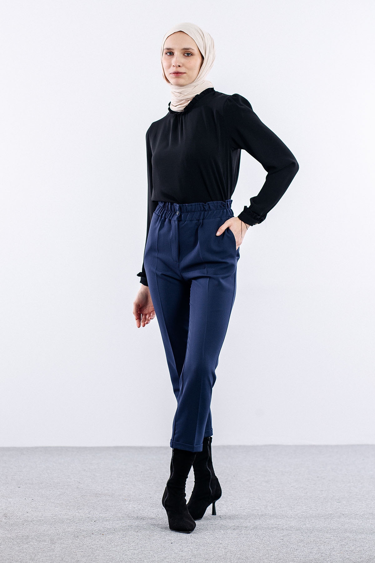 3335 Pantolon 38-48 Lstk - Lacivert - 2