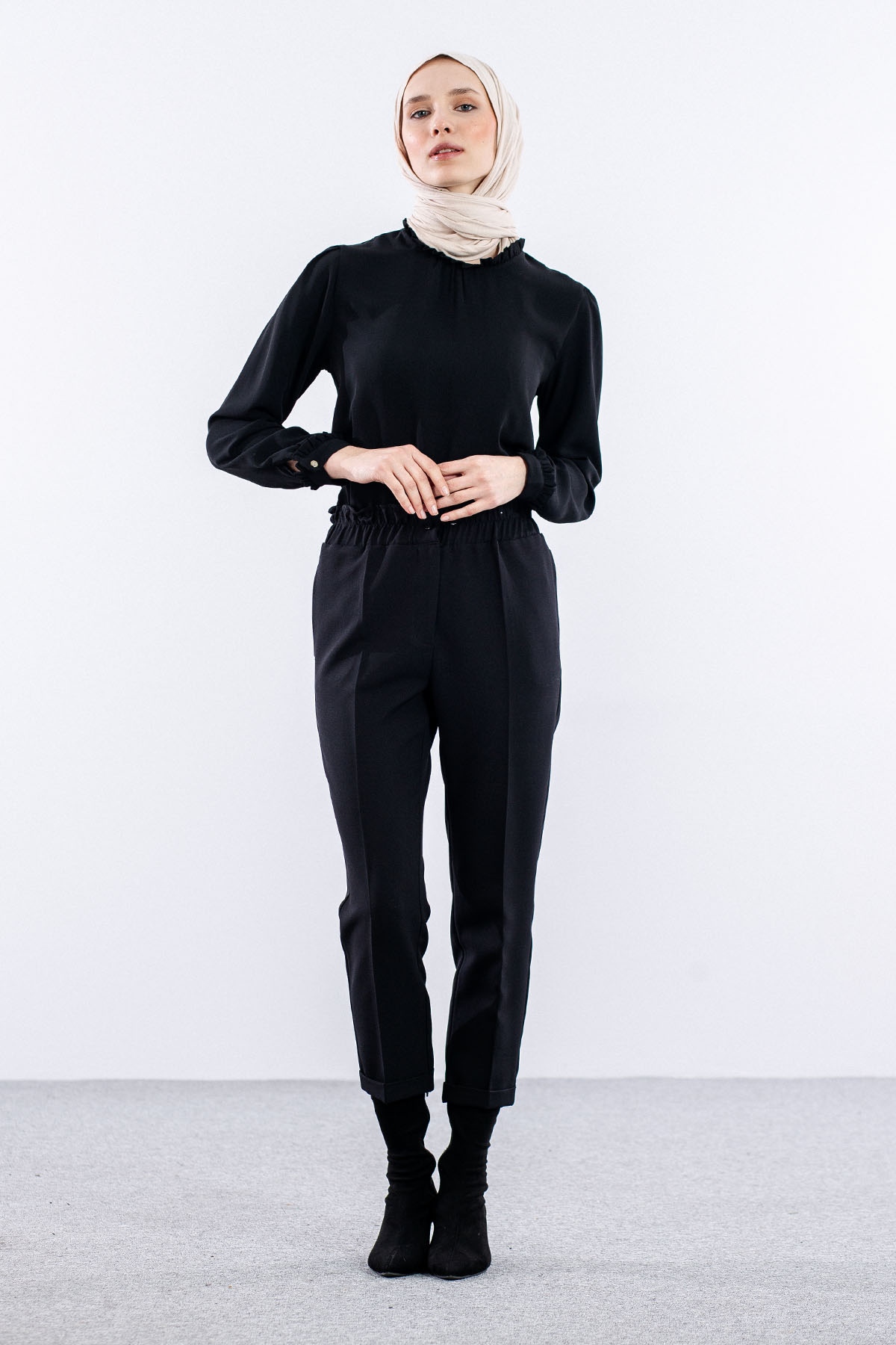 3335 Pantolon 38-48 Lstk - Siyah - 2