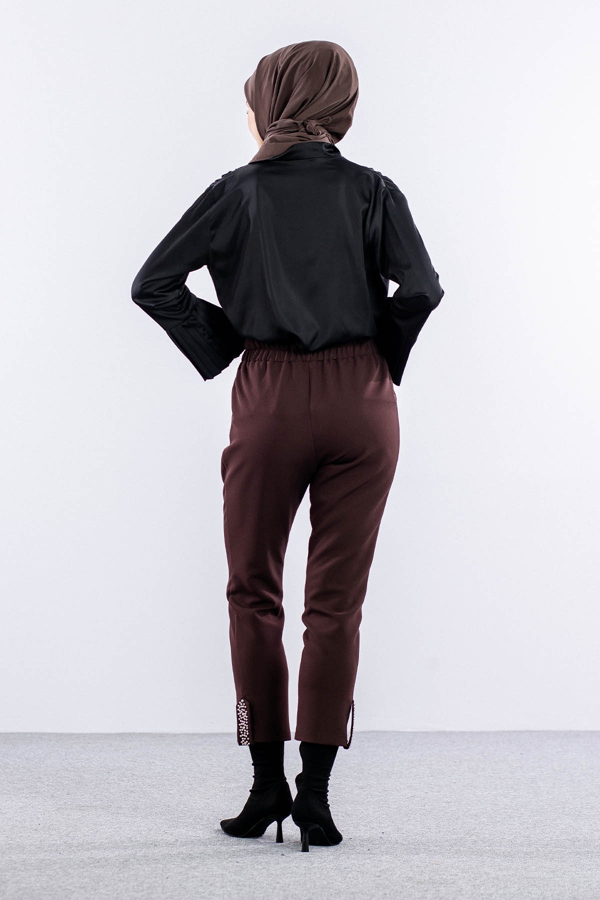 3336 şik Pantolon 38-48 - Kahve - 5