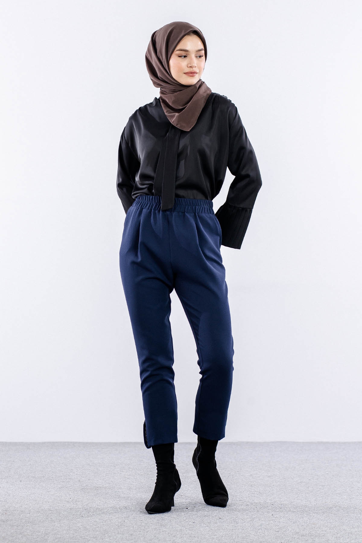 3336 şik Pantolon 38-48 - Lacivert - 2