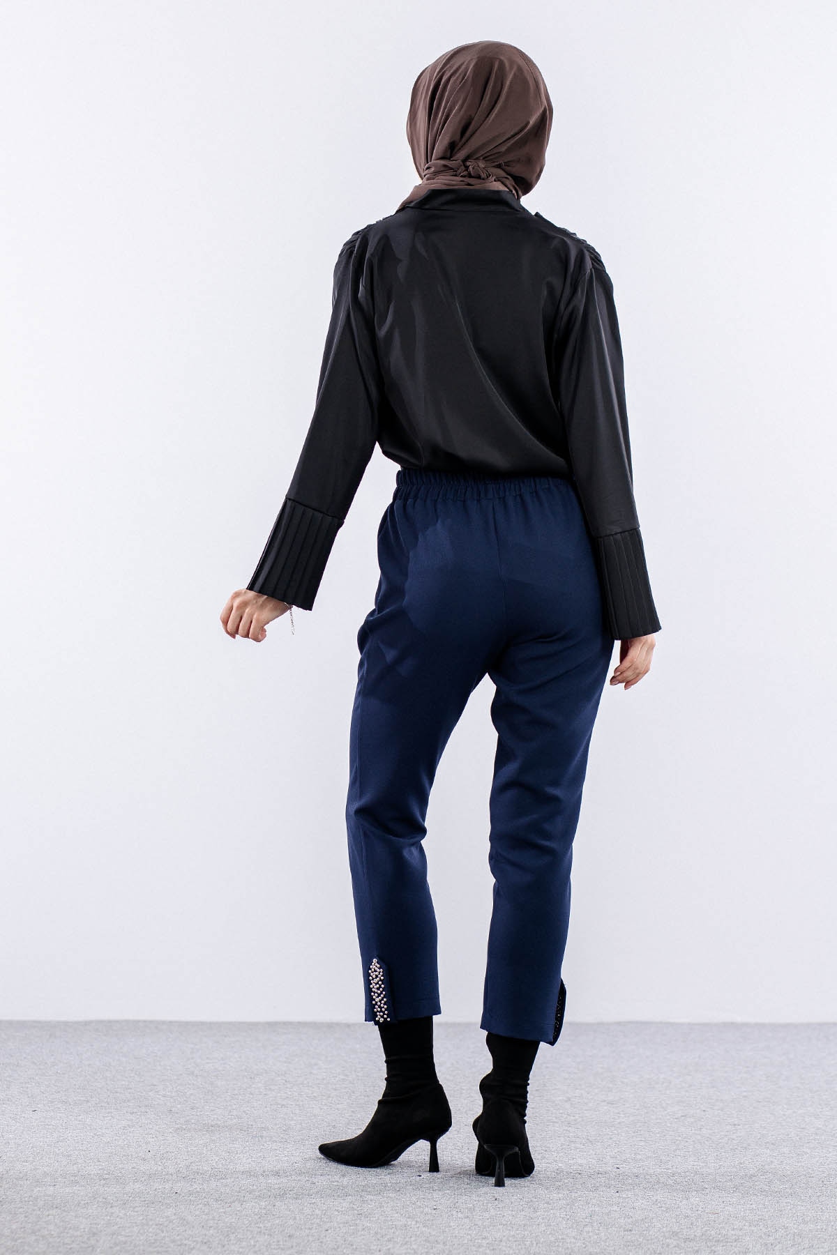 3336 şik Pantolon 38-48 - Lacivert - 4