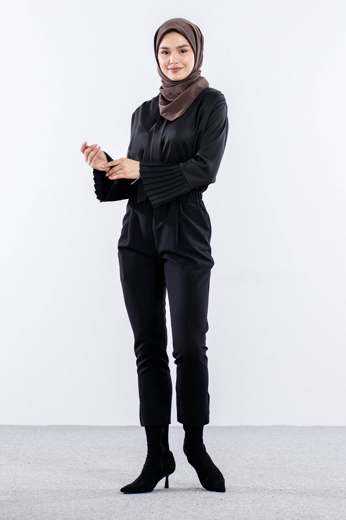 3336 şik Pantolon 38-48 - Siyah - 2