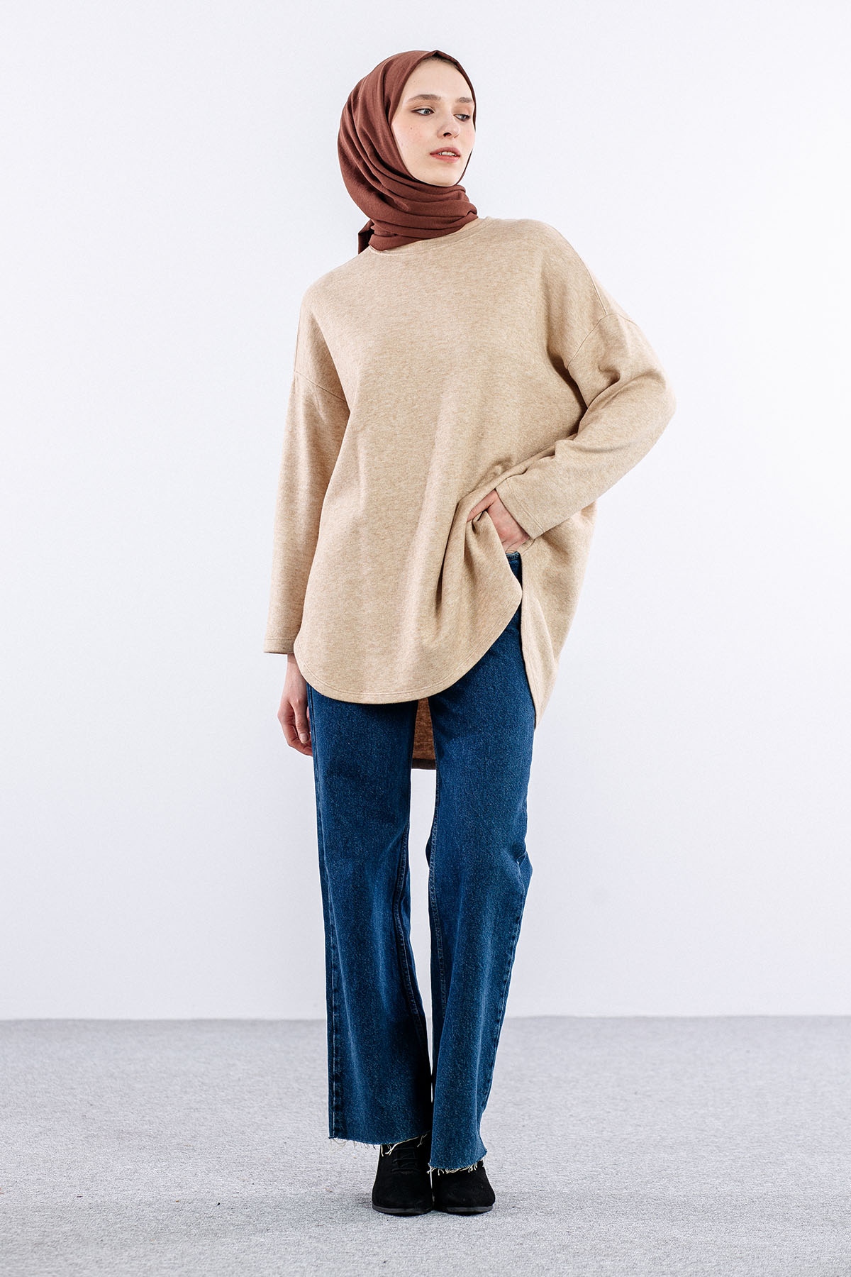 33375 Tunik Tek Kvs - Camel - 1