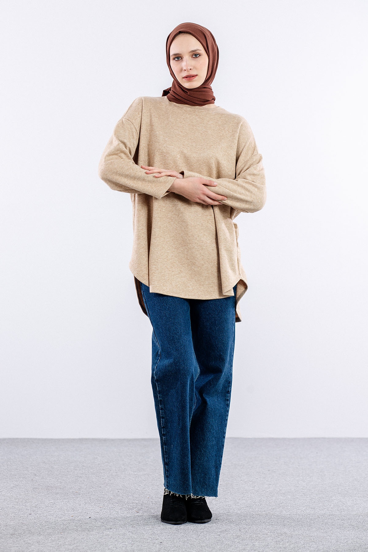 33375 Tunik Tek Kvs - Camel - 2