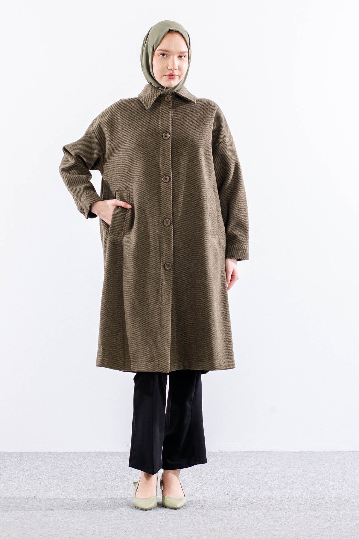 33380 Ince Kase Kap Tek - Haki - 1