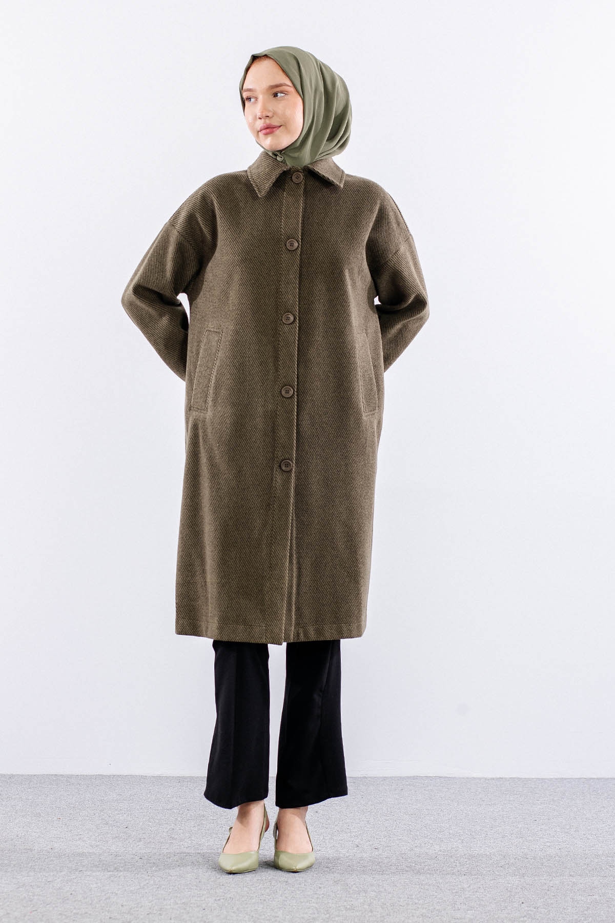 33380 Ince Kase Kap Tek - Haki - 2