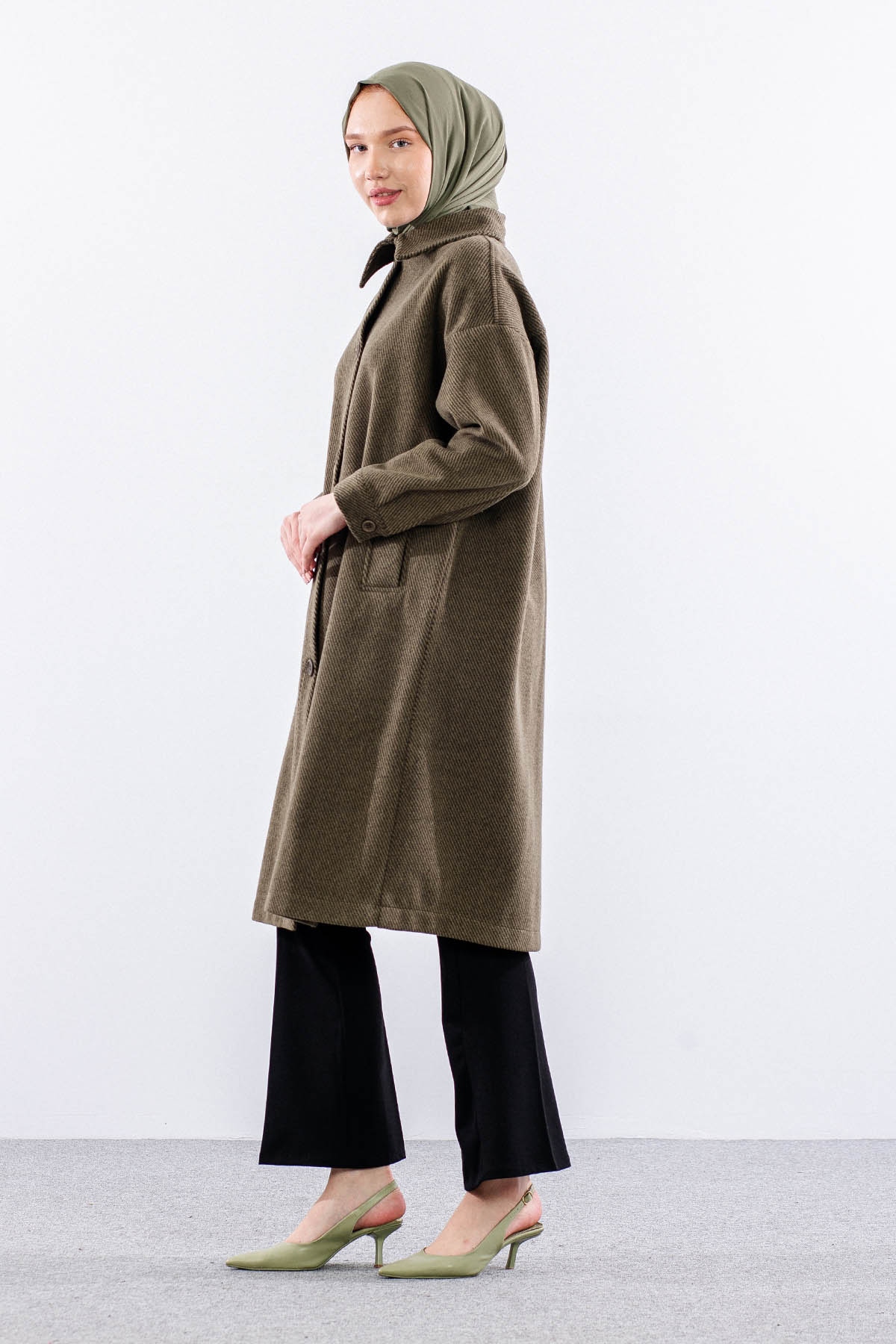 33380 Ince Kase Kap Tek - Haki - 3