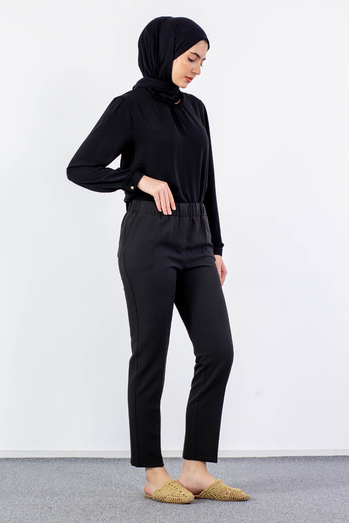 3339 Pantolon 40-50 - Siyah - - 3